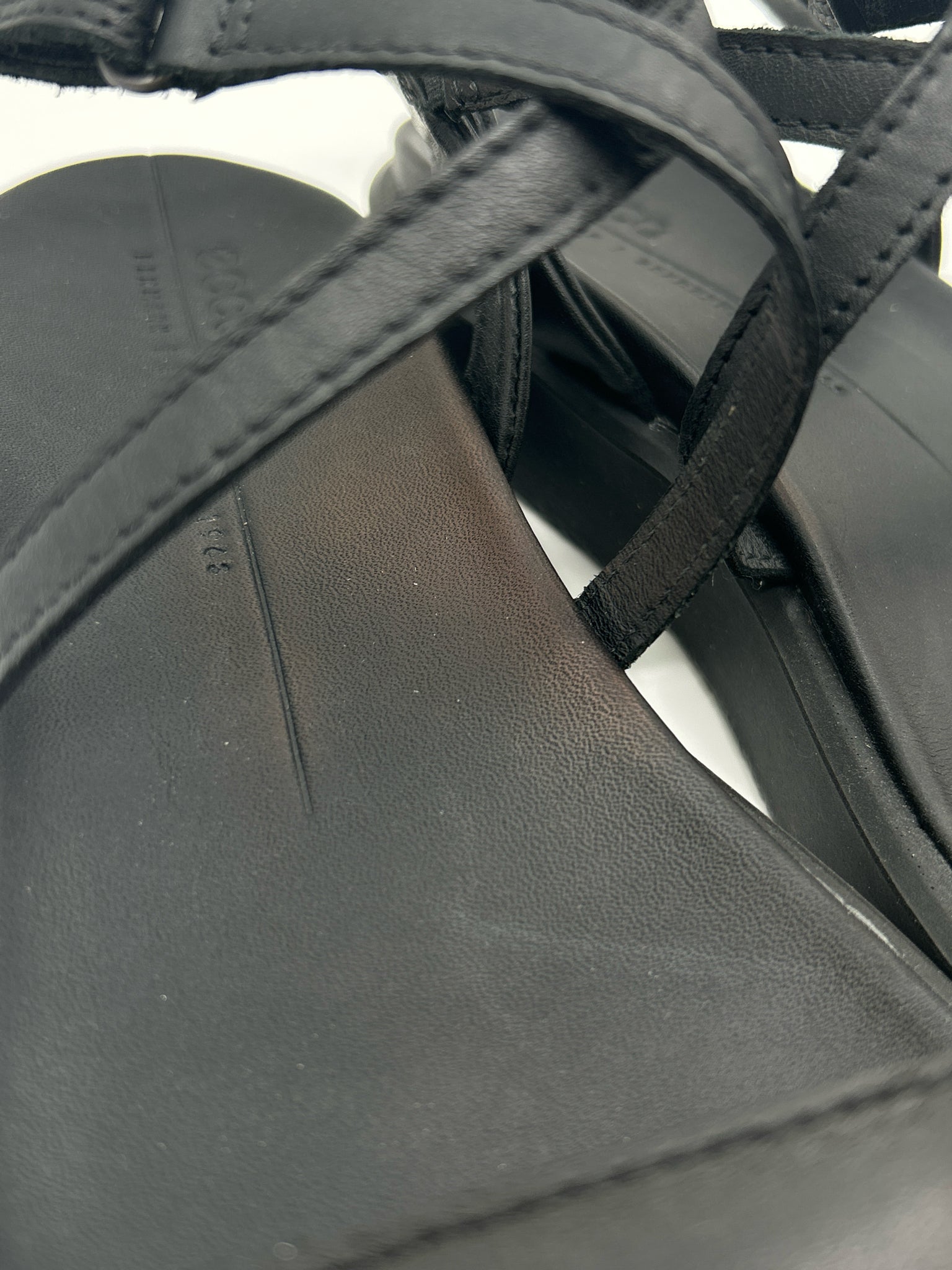 ECCO Size 37/6 Black Women Sandal