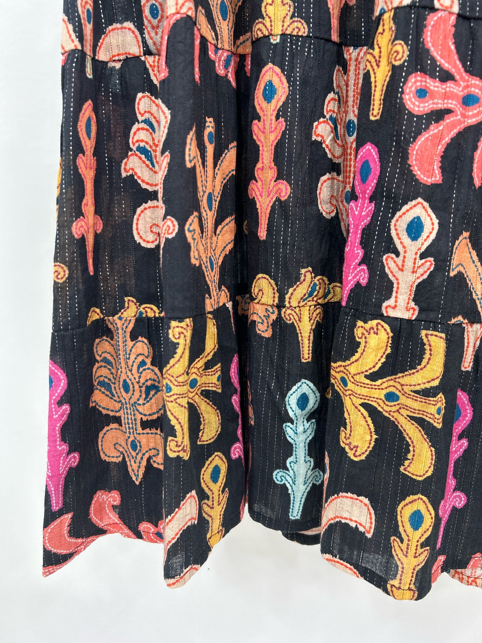 BE BOHO Size XS Black Print Women Dress