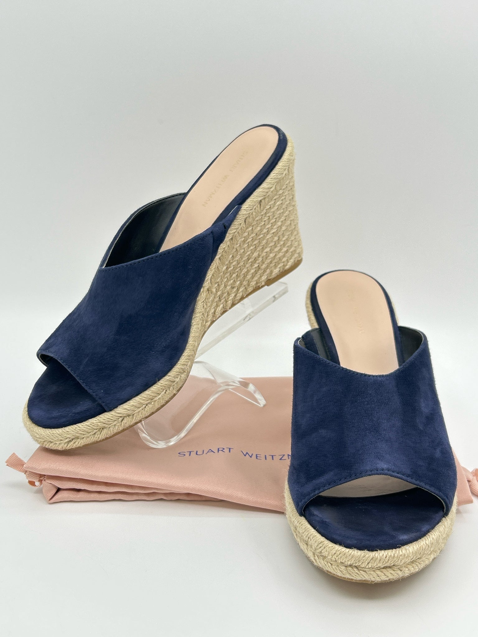 STUART WEITZMAN Size 9.5B Navy Women Sandal