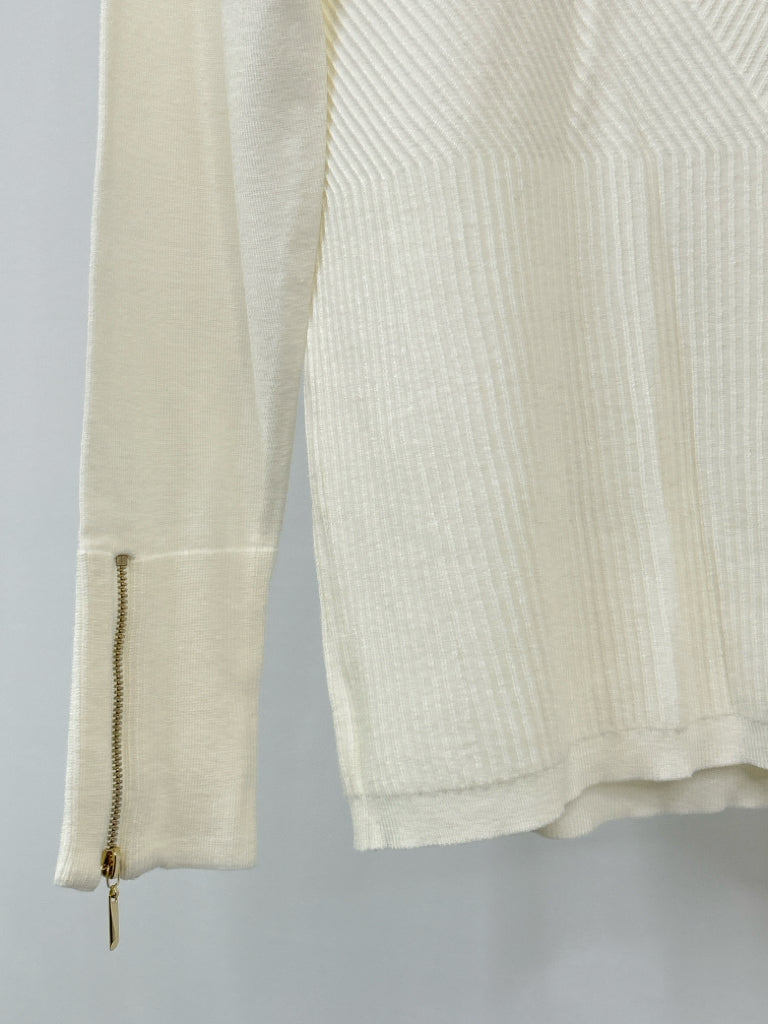 White House Black Market Women Size L Ivory Sweater