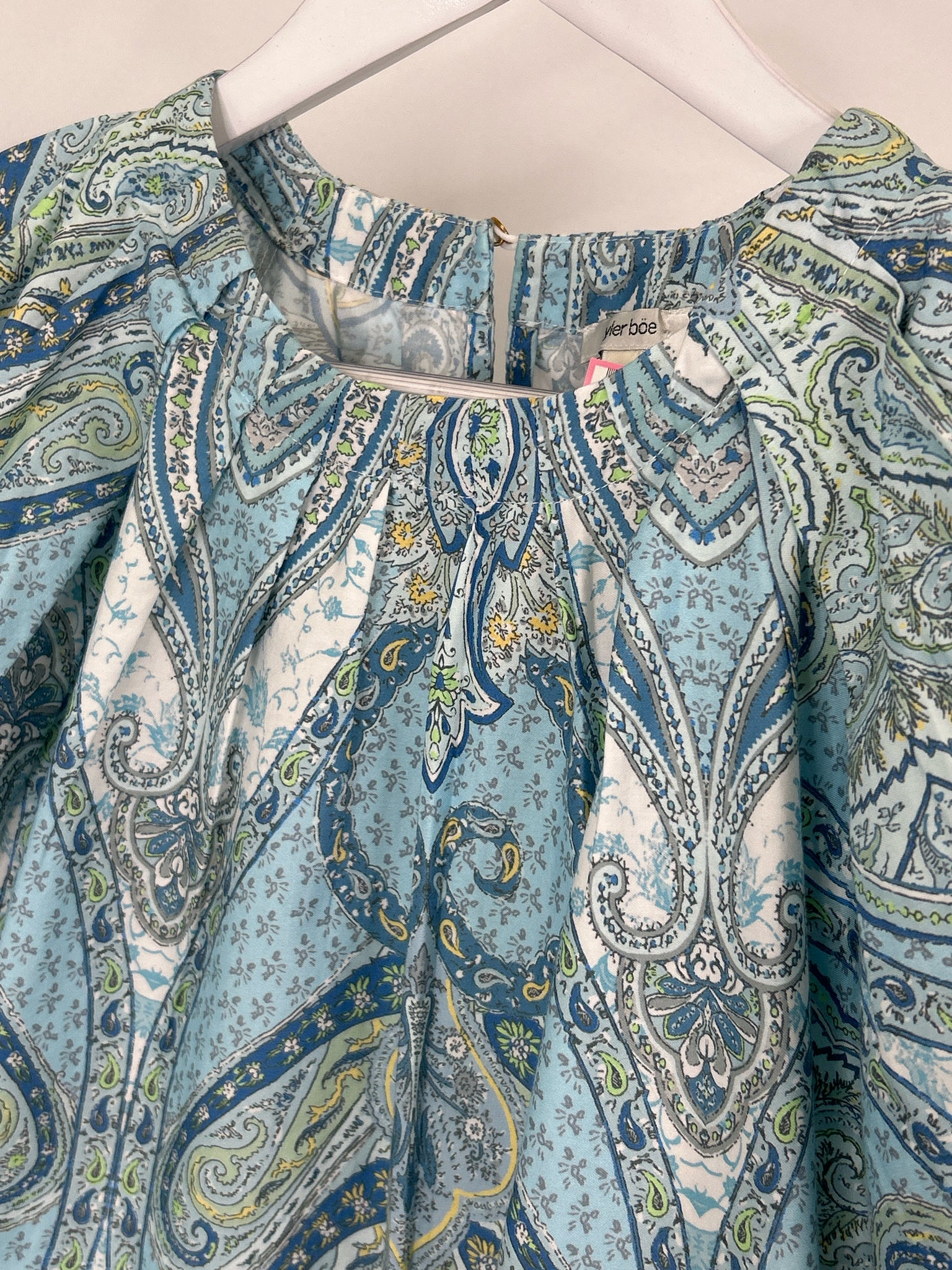 TYLER BOE Size M Blue Print Women Blouse