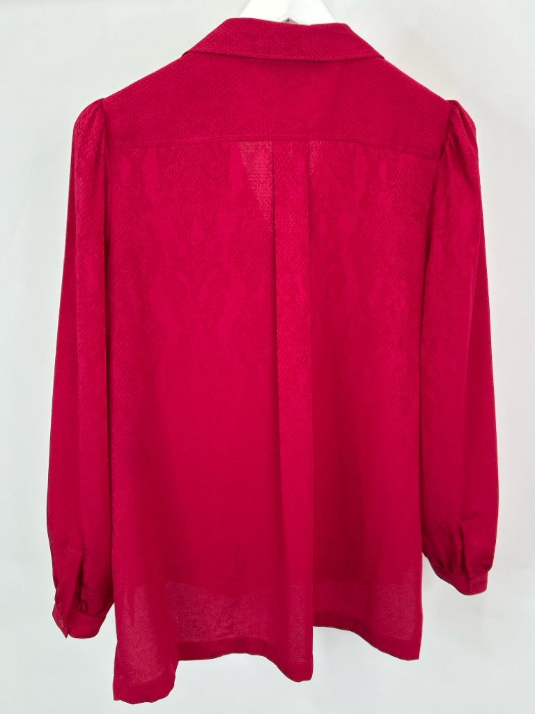White House Black Market Size S Fuchsia Women's Blouse