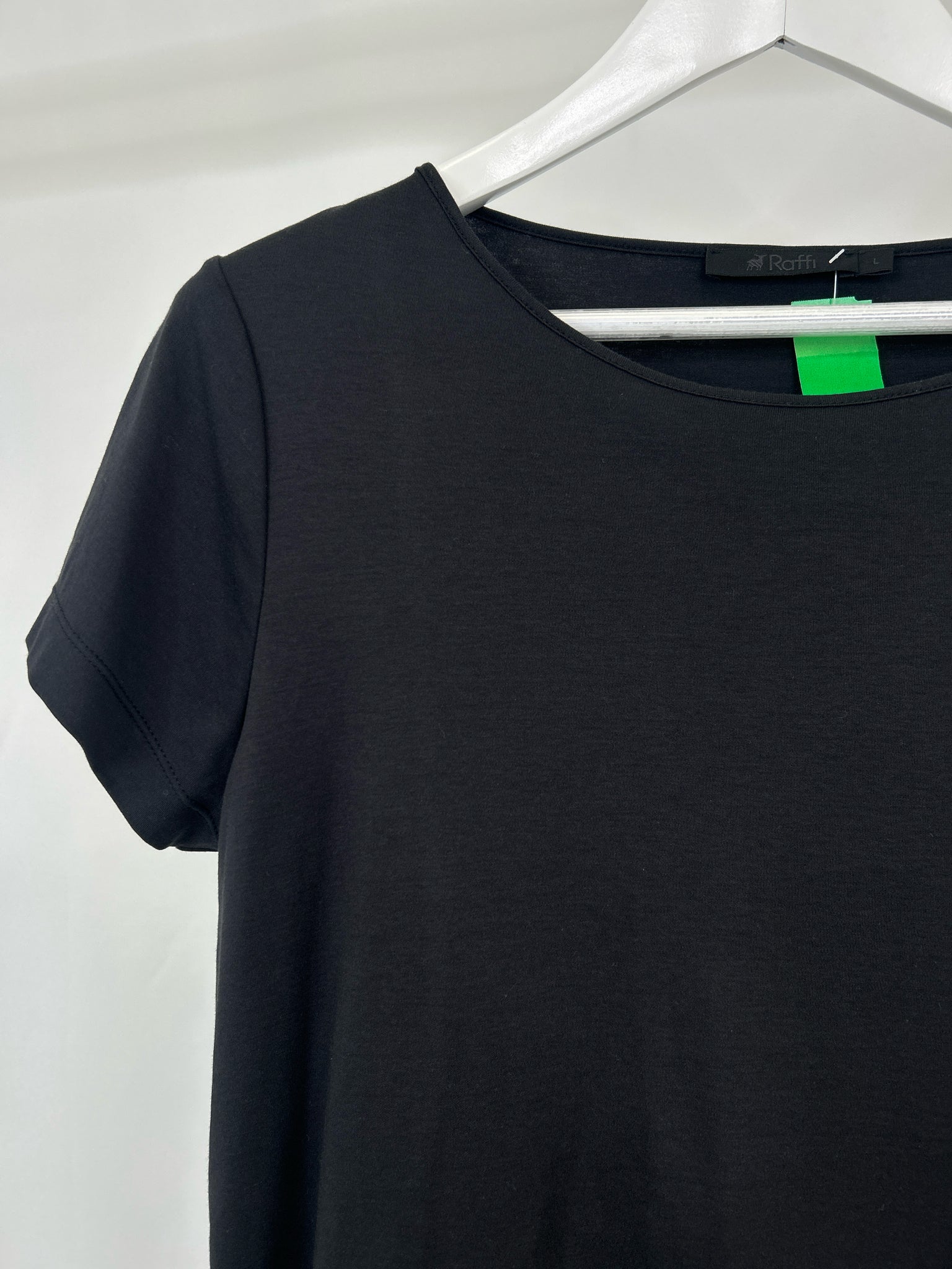 RAFFI Size L Black Women Top