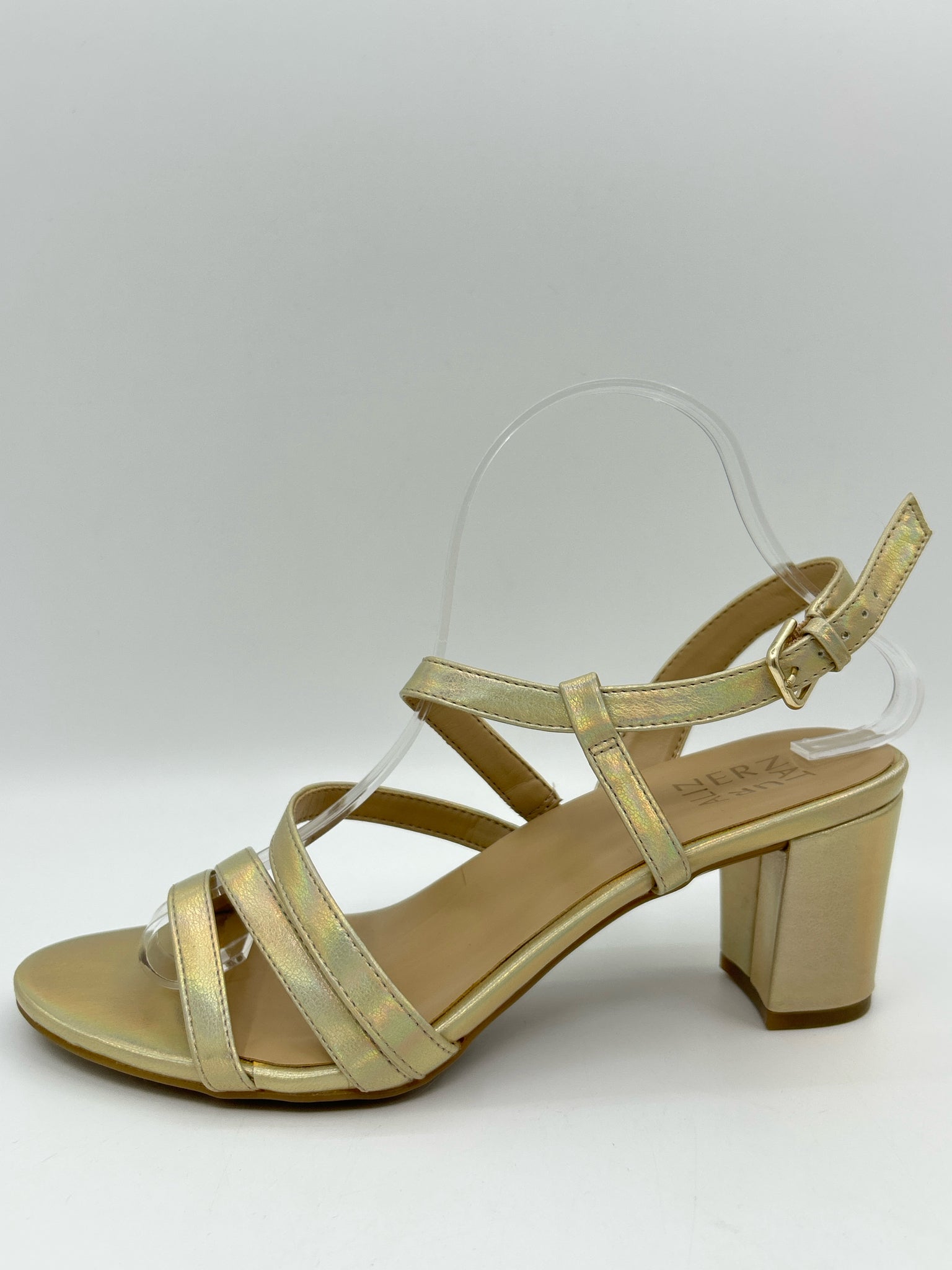 NATURALIZER Size 8.5W Gold Women Sandal