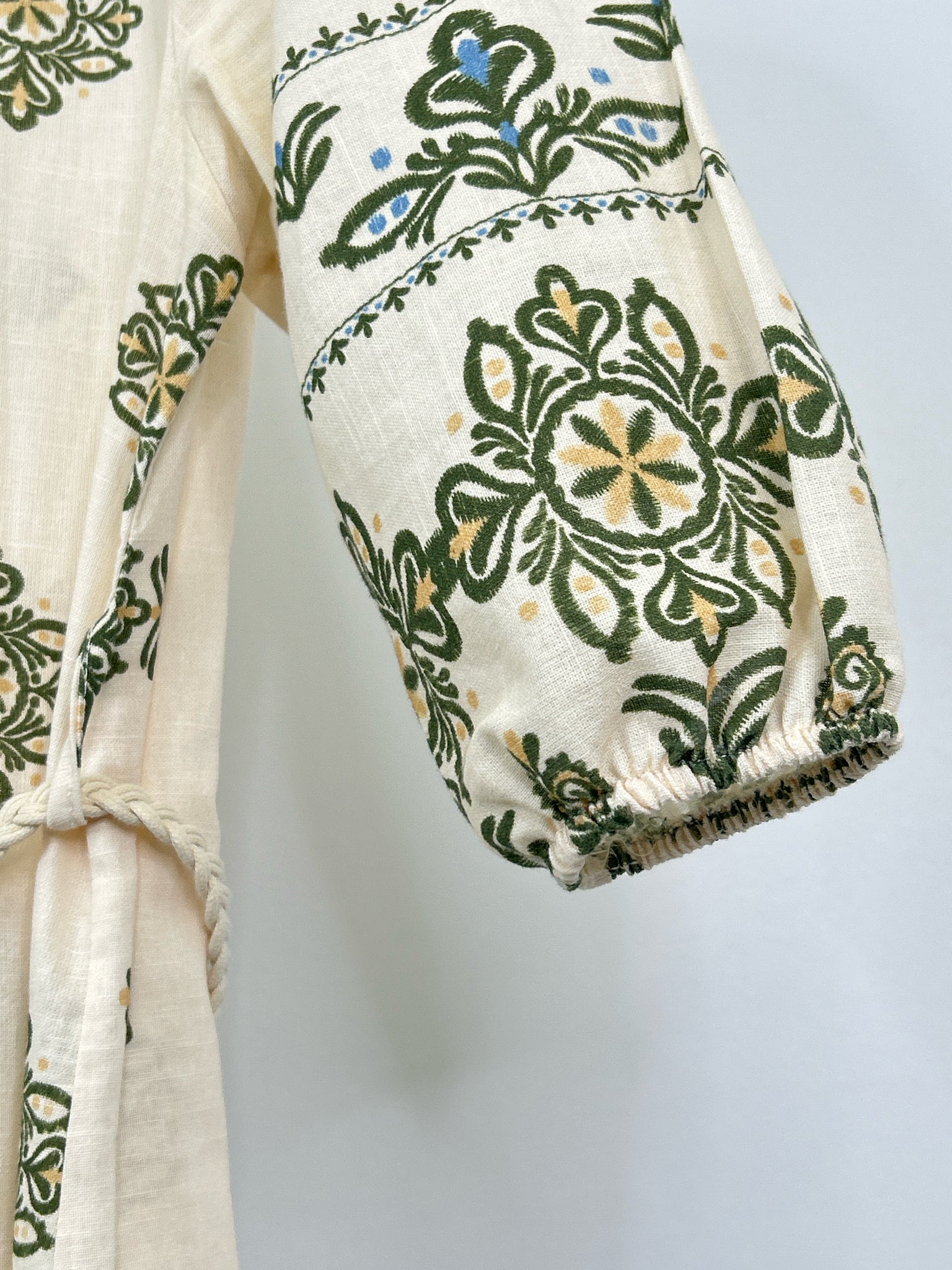 SPIGHE DI LINO Size M Cream Print Women Dress