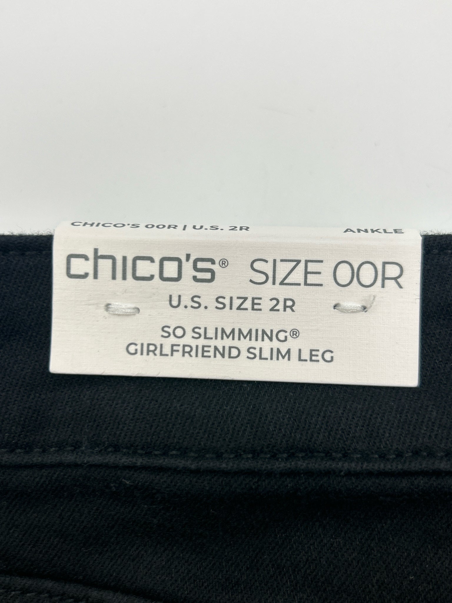 CHICO'S Size 2R Black Women jeans