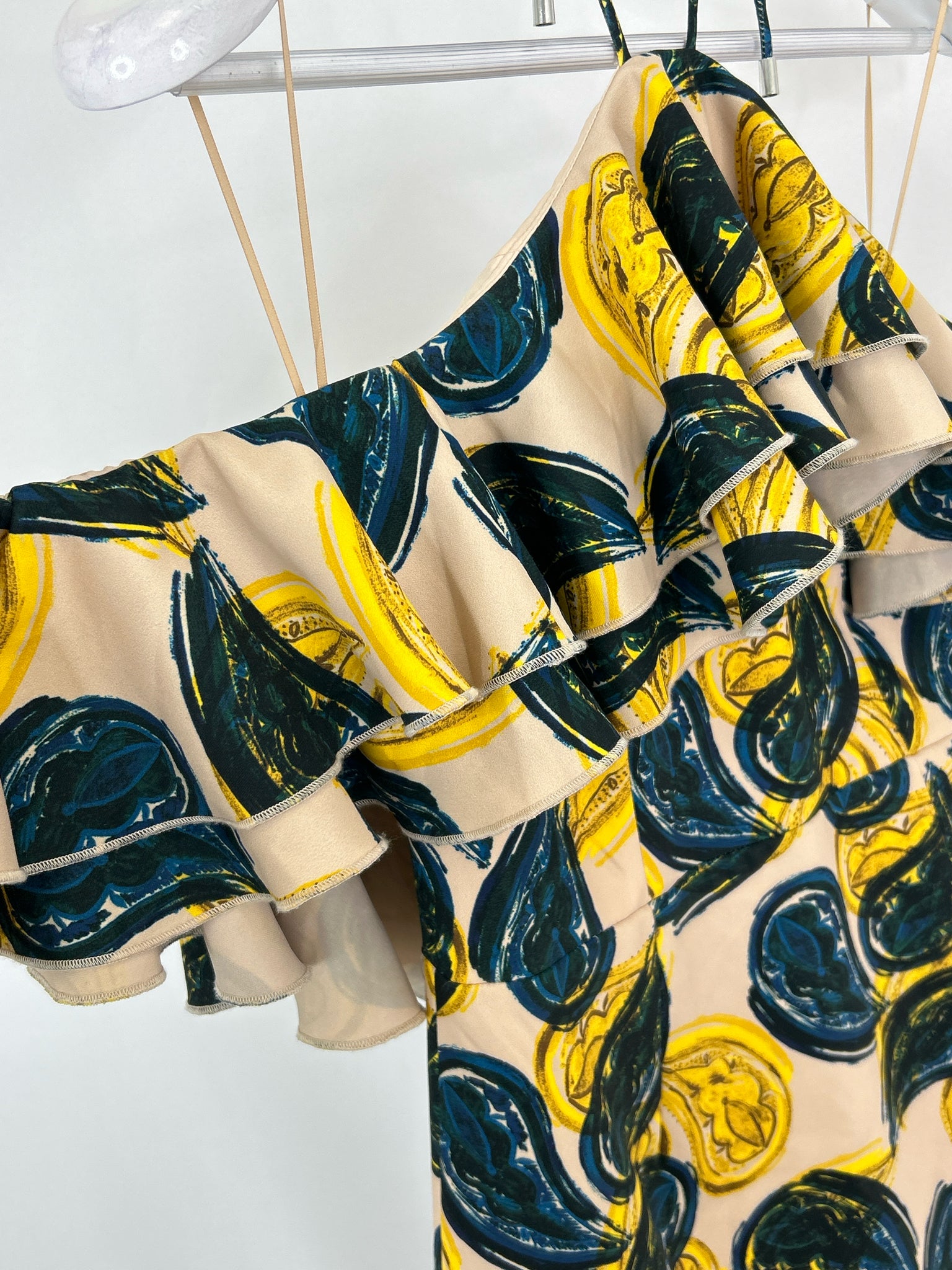 C/MEO COLLECTIVE Size M blue & yellow Women Dress