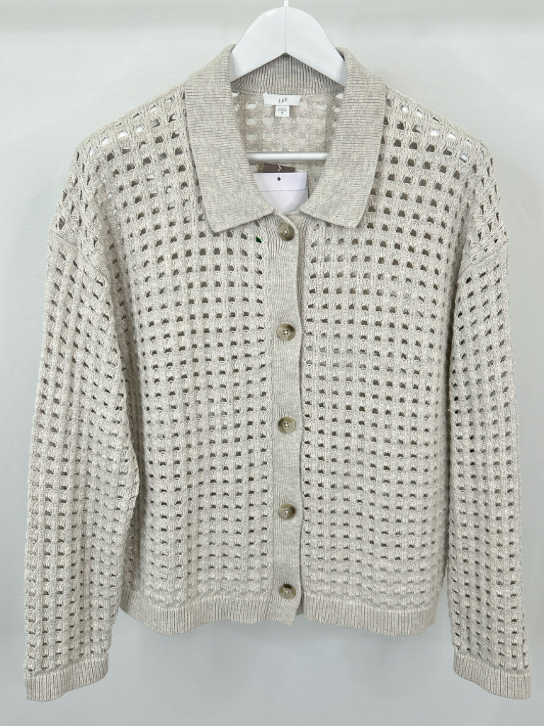 J JILL Size M Beige Cardigan NWT