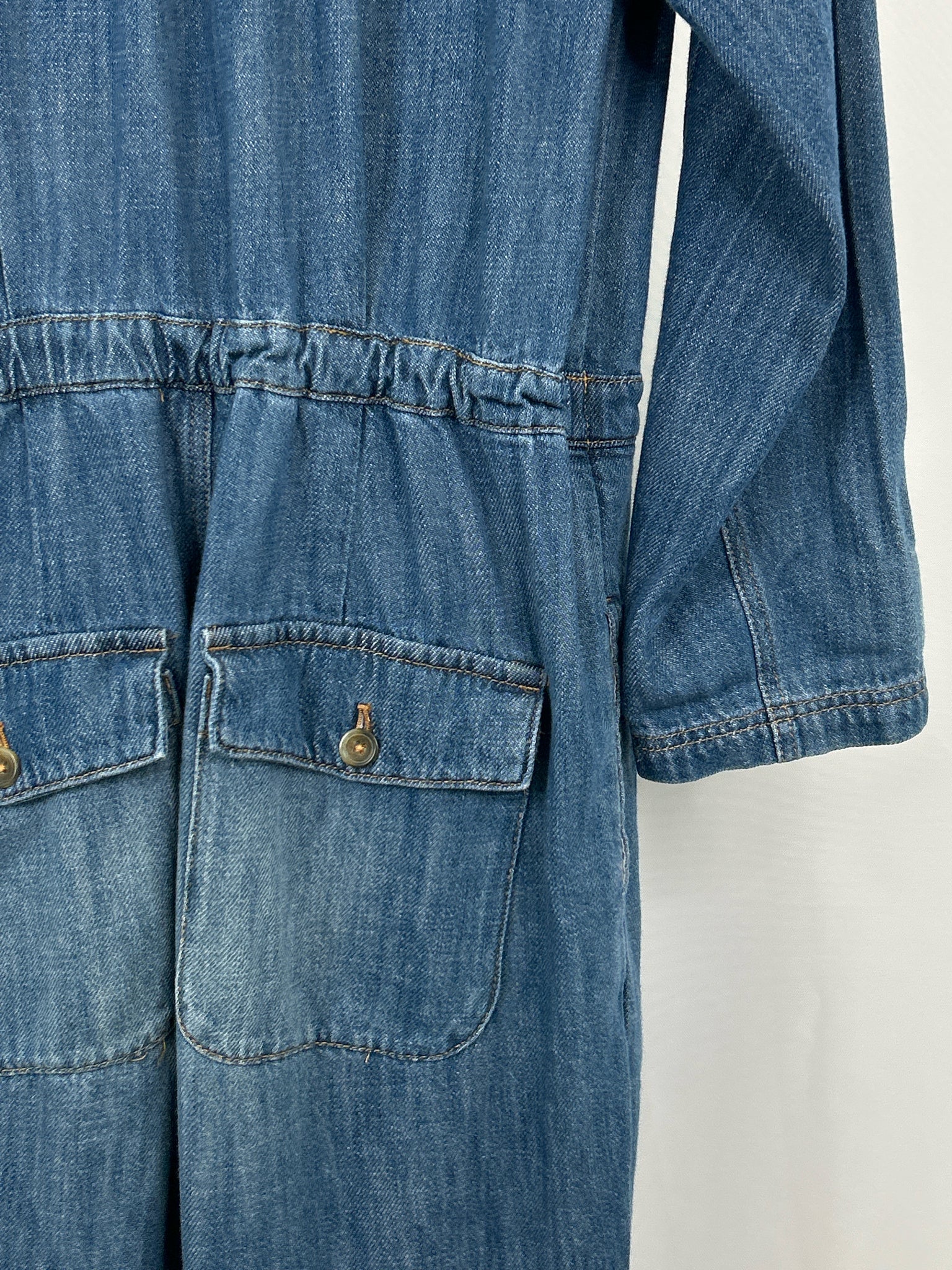 WE THE FREE Size L BLUE DENIM Women Jumpsuit
