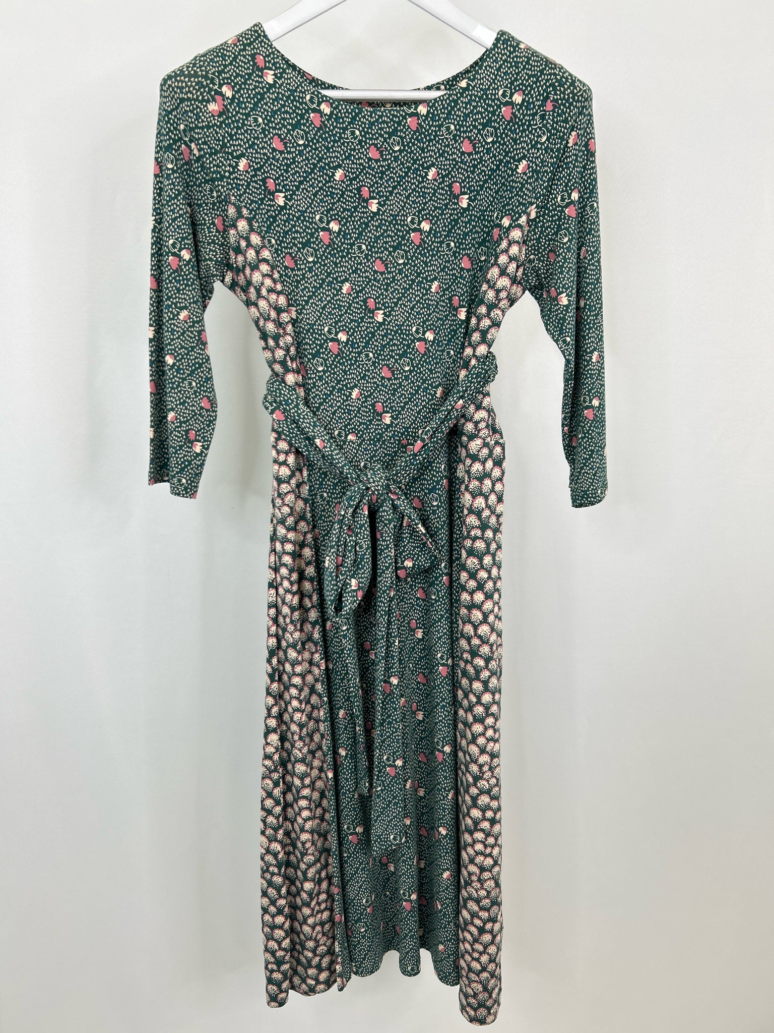 BODEN Size 10L Green Print Women Dress