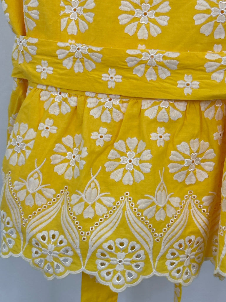 TALBOTS NWT Women Size 6 Yellow and White Top