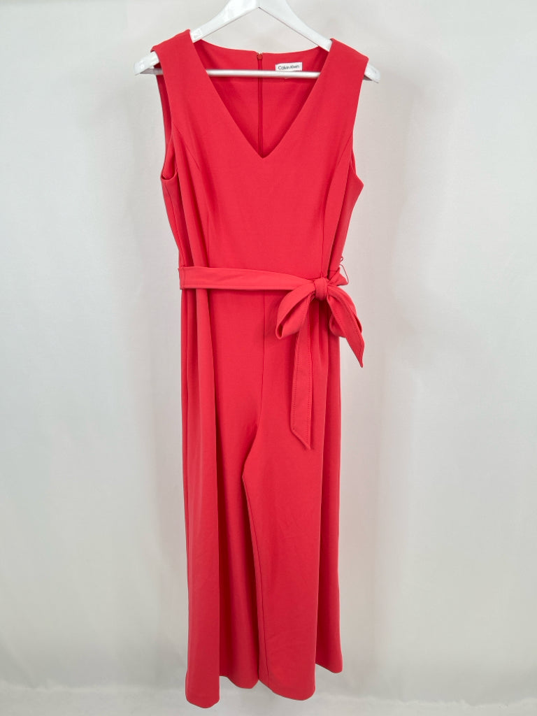 CALVIN KLEIN Size 14 Coral Women's Jumpsuit