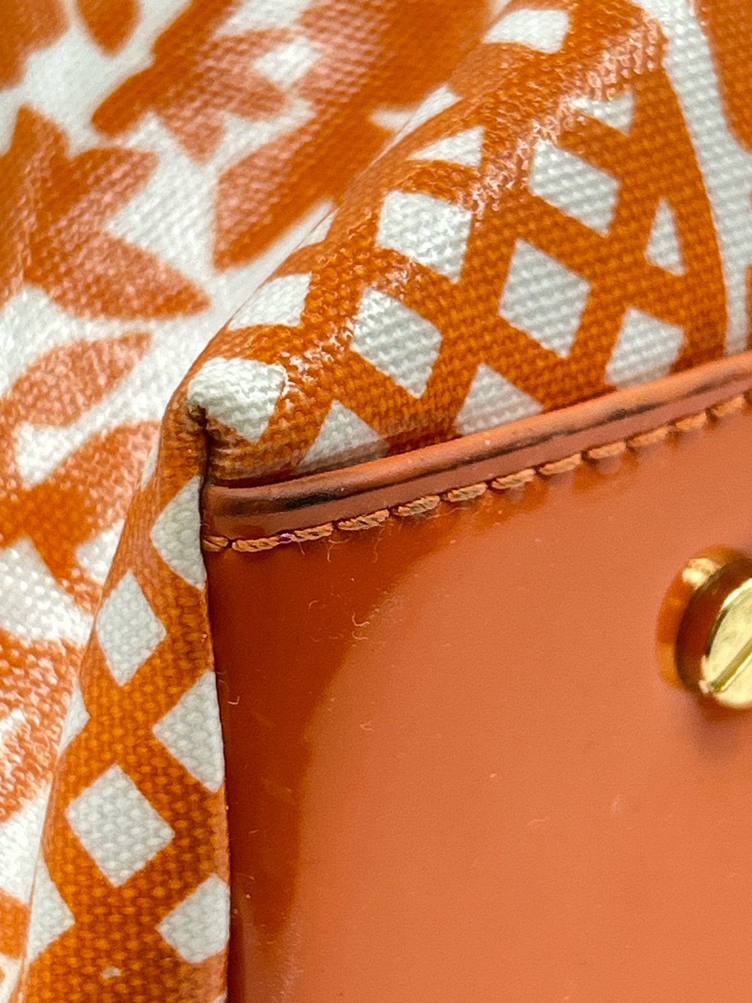 TORY BURCH ORANGE AND WHITE Women Tote