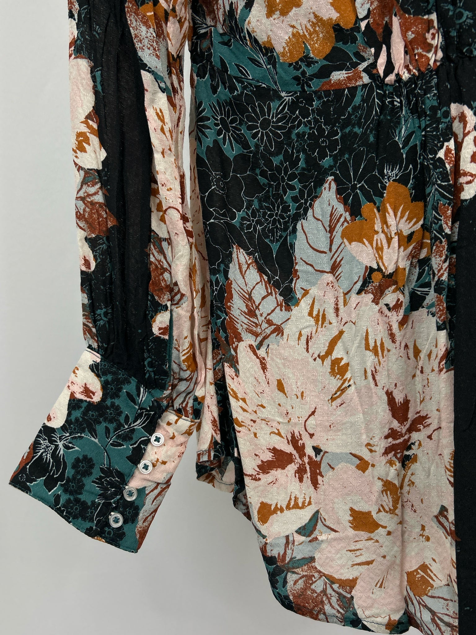 FREE PEOPLE Size S Teal Print Women Tunic NWT