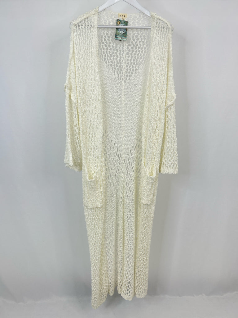 POL Size M White Women's Cardigan NWT