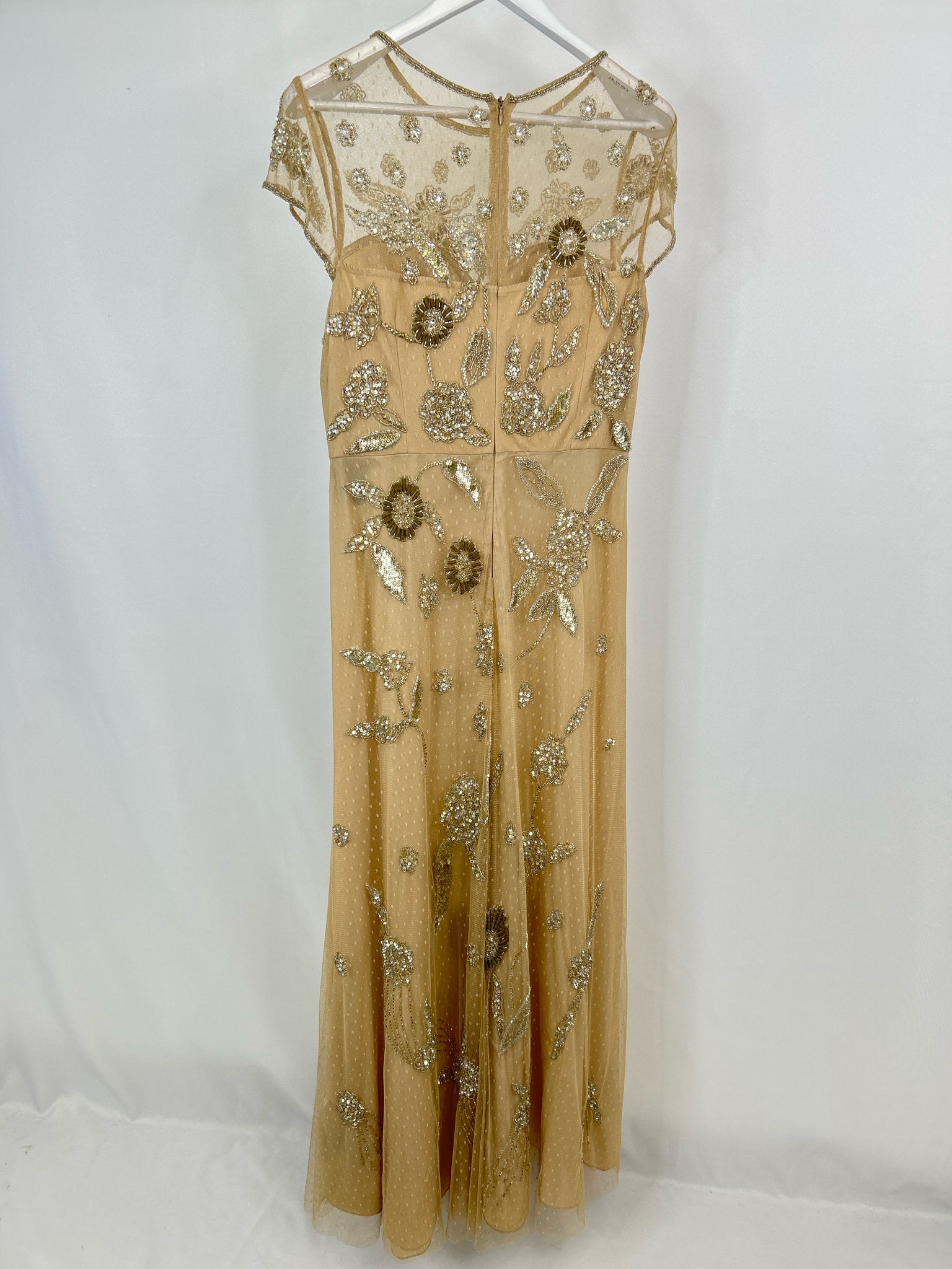 AIDAN MATTOX Size 14 Gold Women Dress NWT
