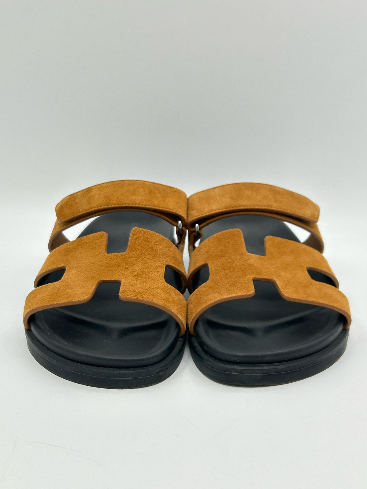 HERMÈS Size 38.5 Brown Women Sandal