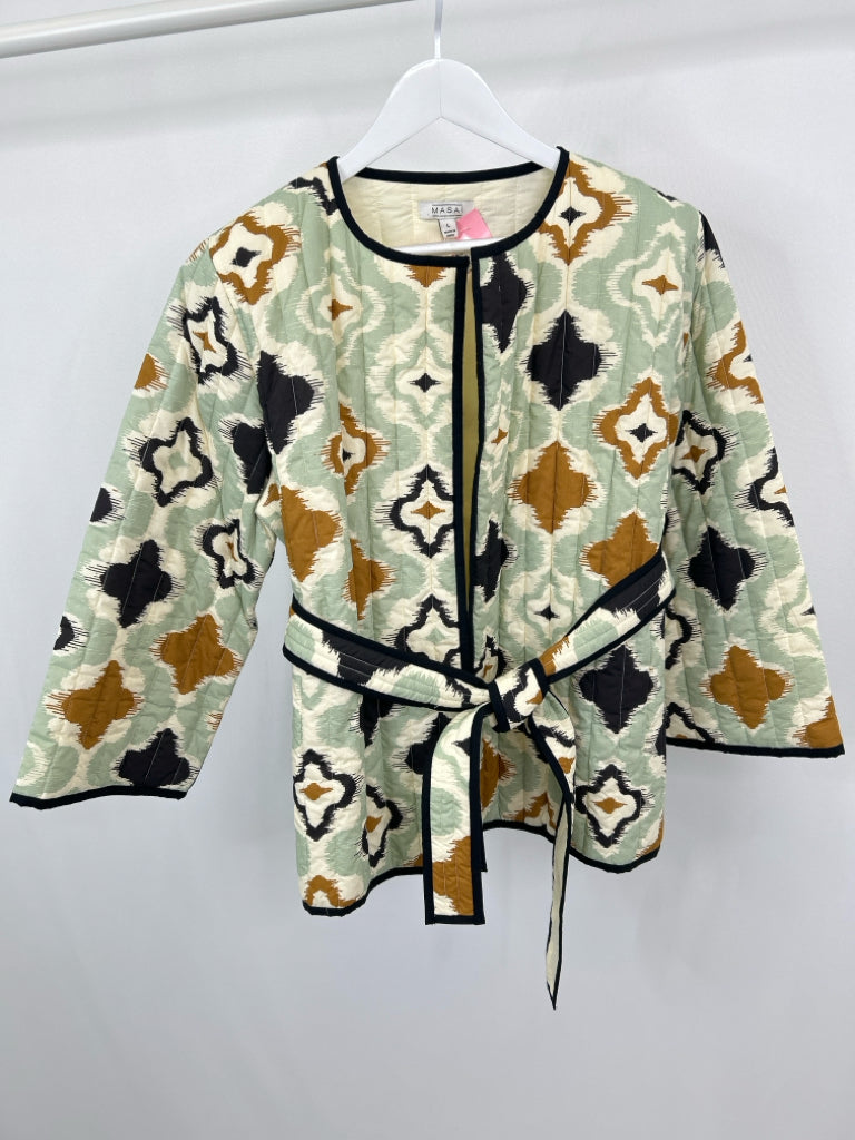 MASAI Size L Green Print Jacket