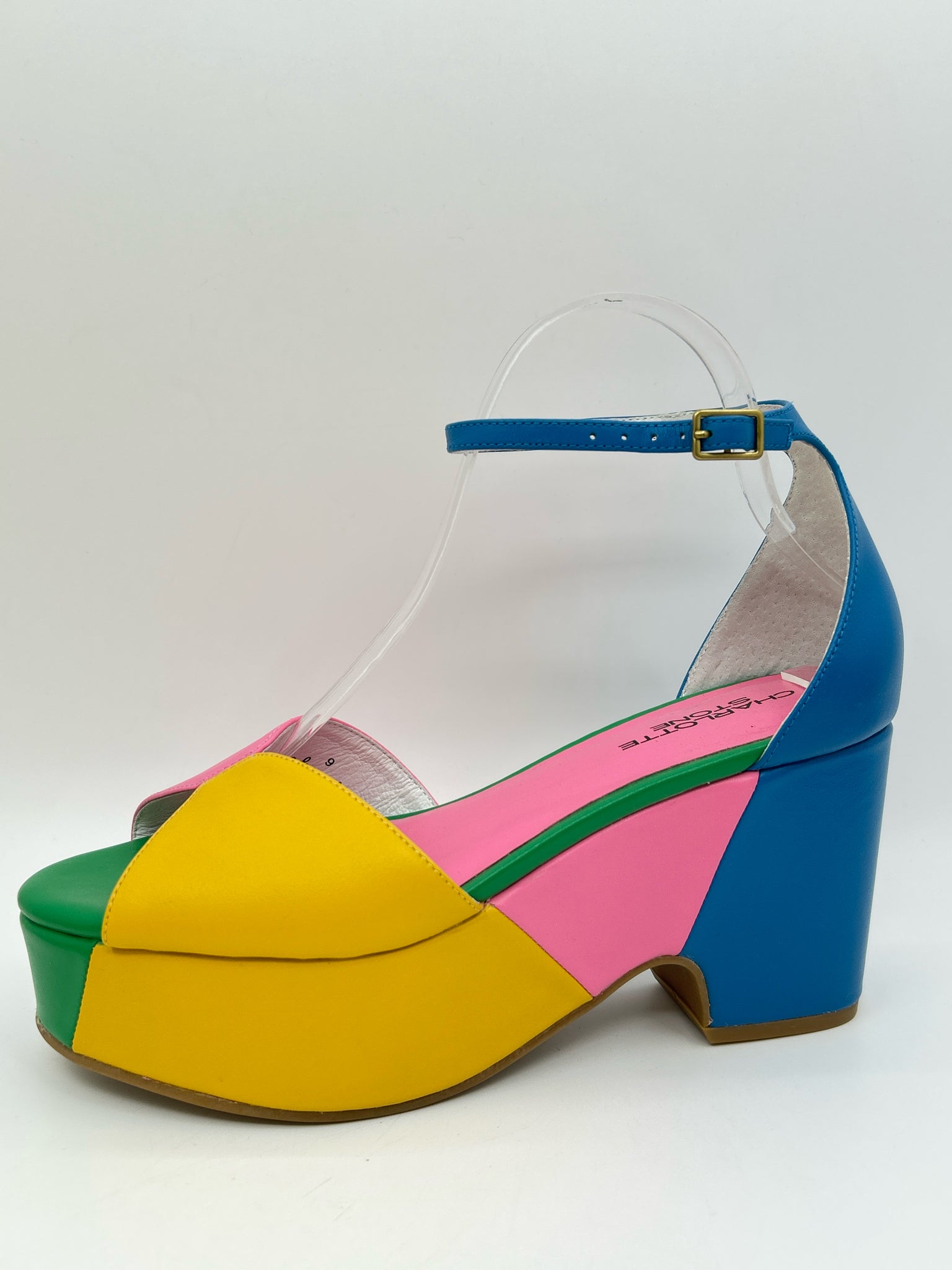 CHARLOTTE STONE NWOB Size 9 Multi-Color Women Sandal