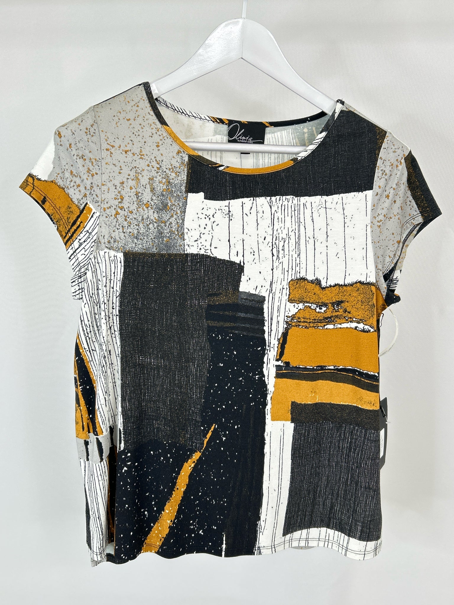 OLIVIA BY HABITAT CLOTHES Size S BLACK AND GOLD Women Top