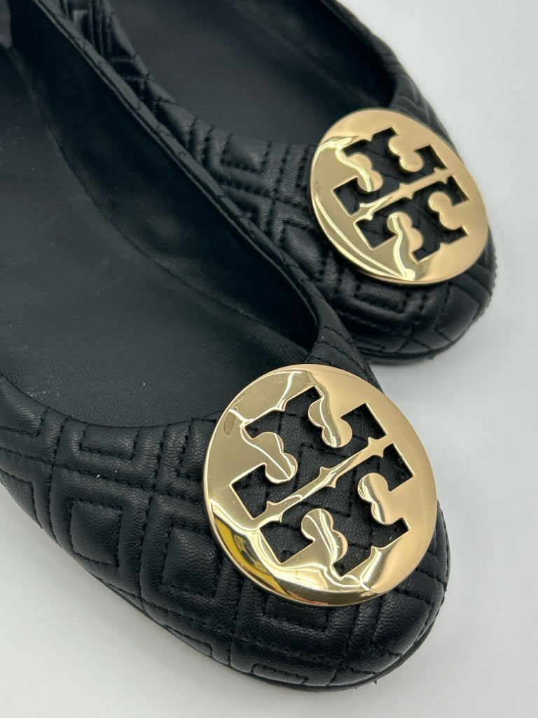 TORY BURCH Women Size 7M Black Quilted Flats