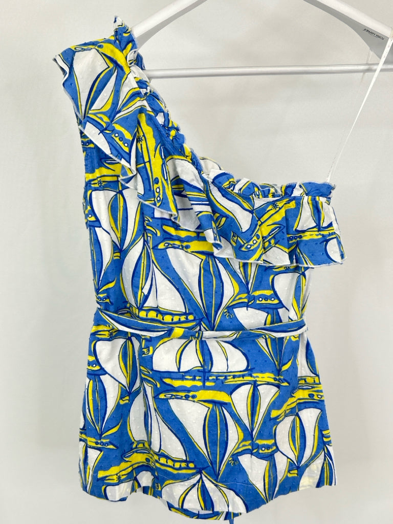 LILLY PULITZER Size S Blue Print Women's Top
