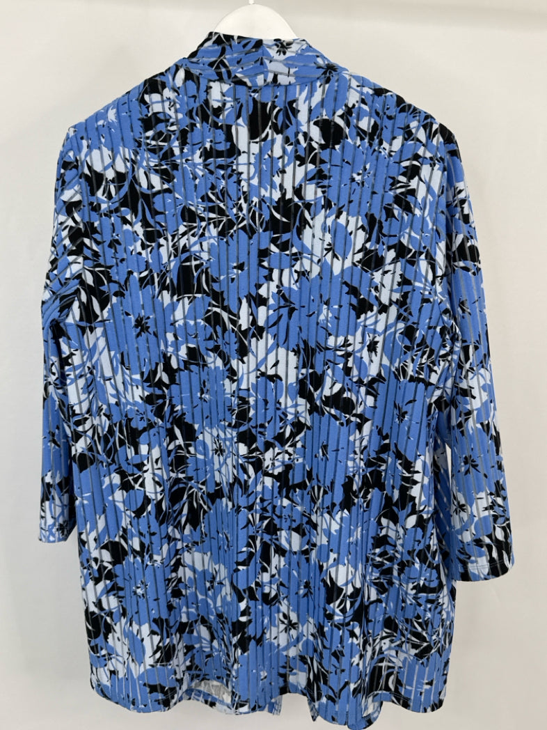 KASPER Size 1X blue and white Women 2-piece Set