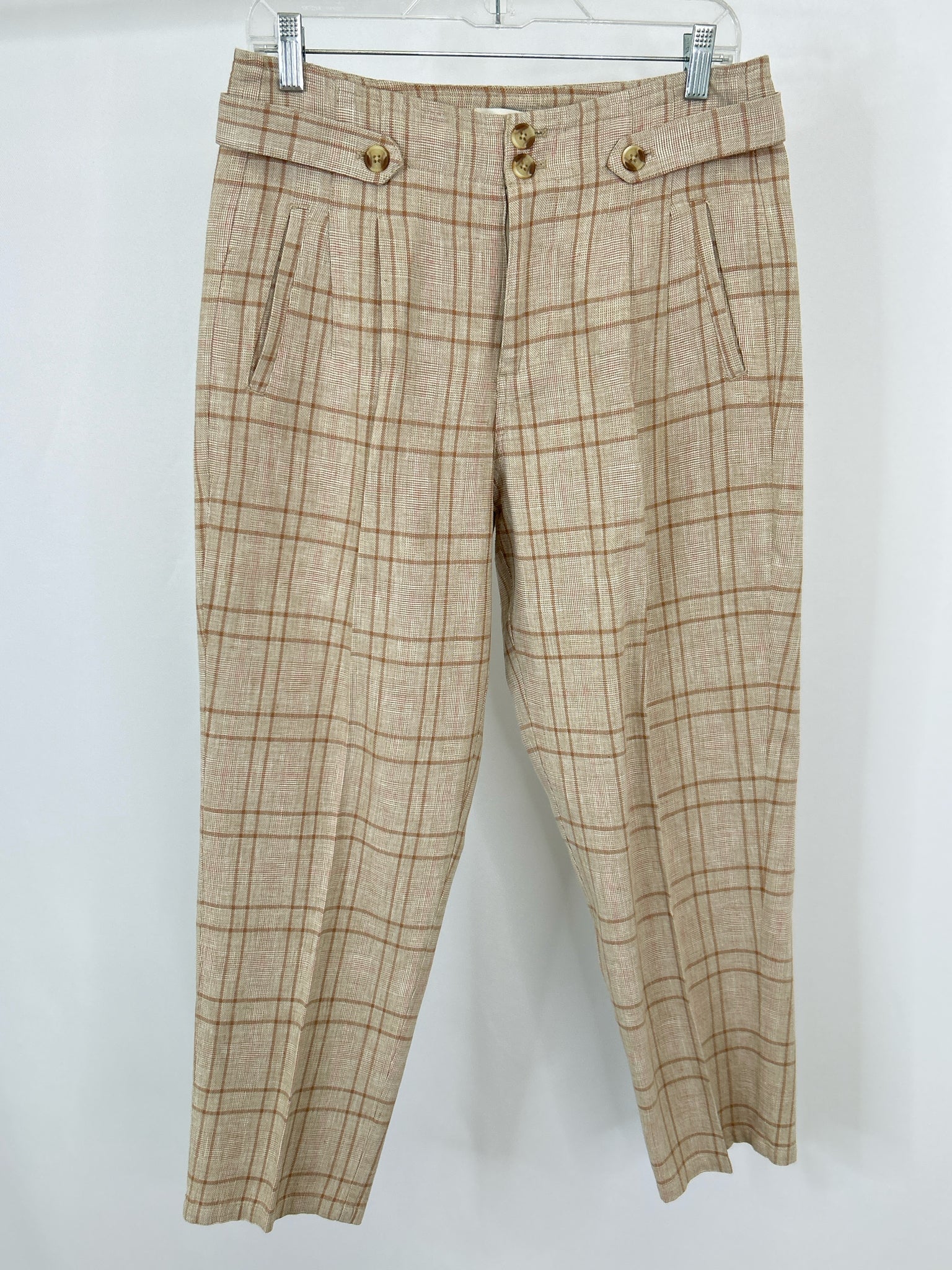 SUNDANCE Size 6 Beige Plaid Women Pants