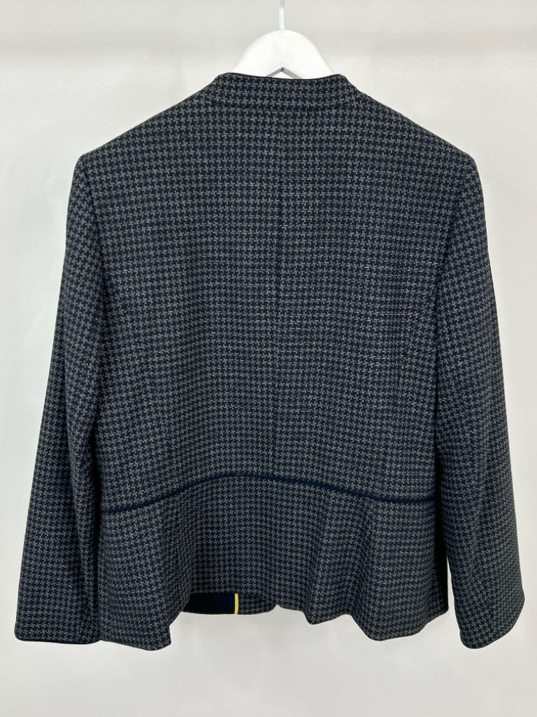 TALBOTS Women Size 16 Navy Print Jacket