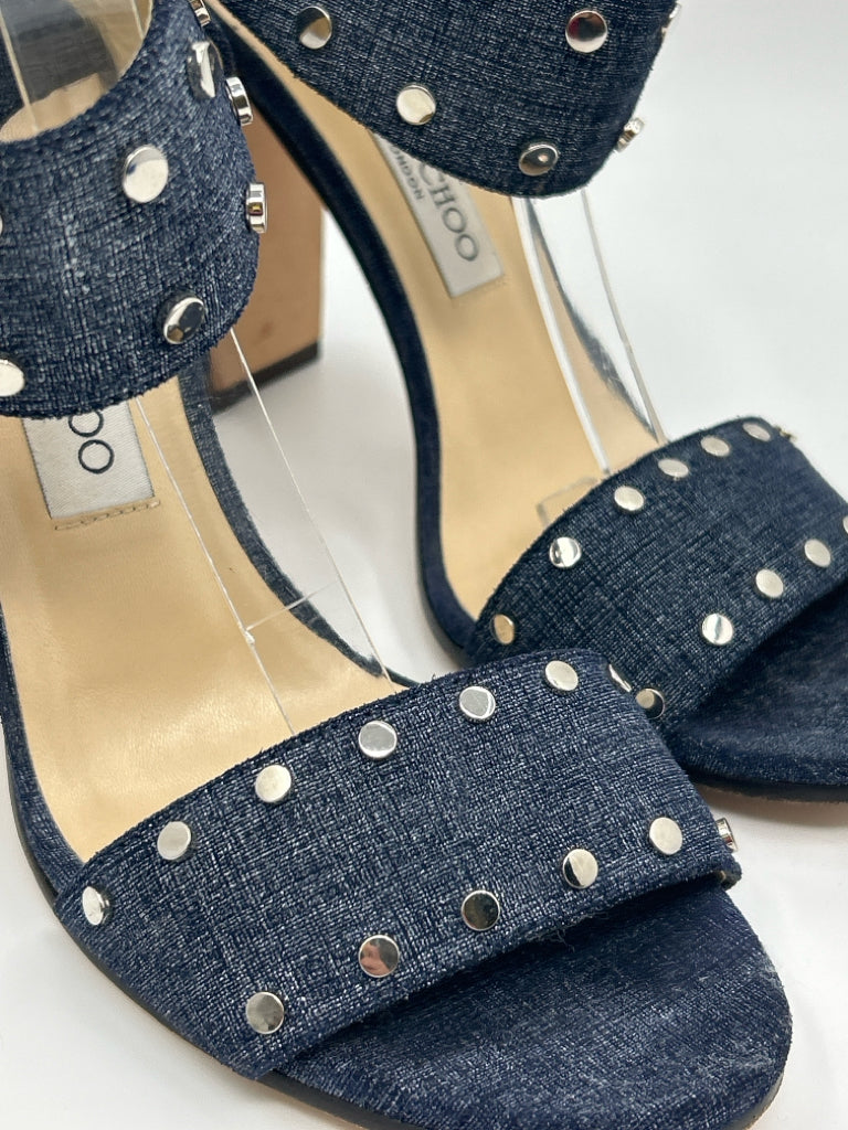 JIMMY CHOO Women Size 40.5 BLUE DENIM Sandal