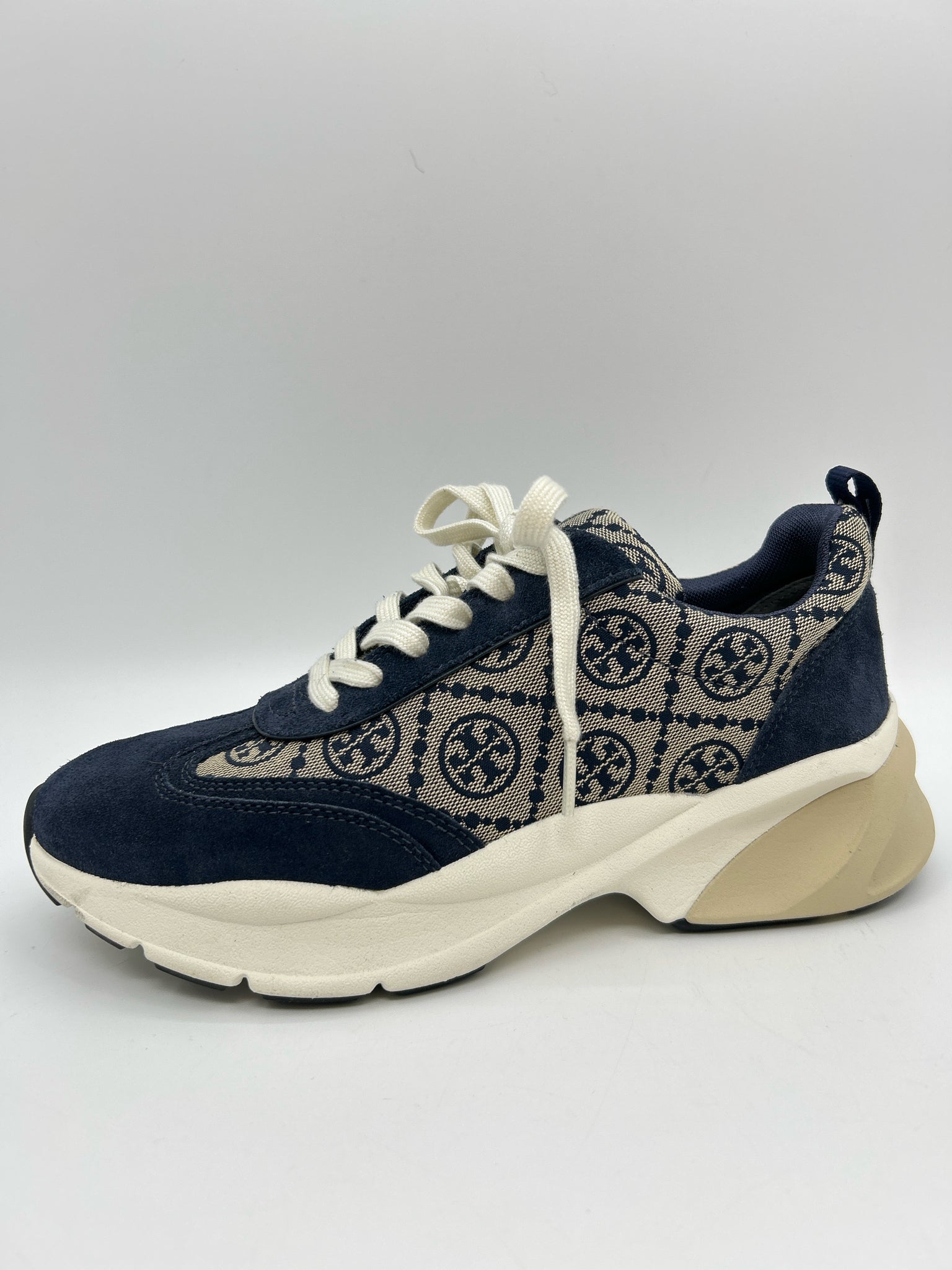 TORY BURCH Size 9.5 Navy Women Sneakers
