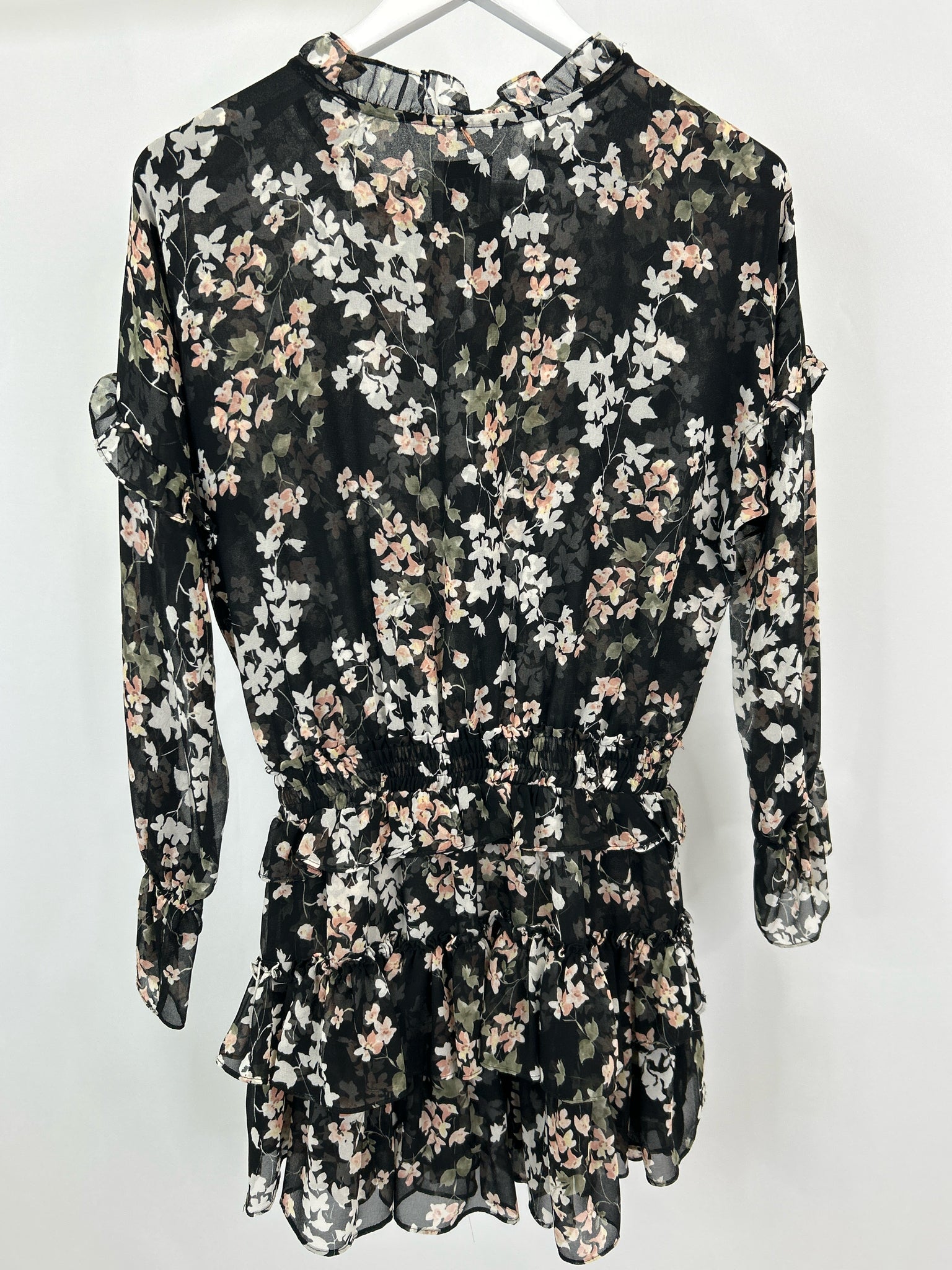 MISA Size S Black Print Women Dress