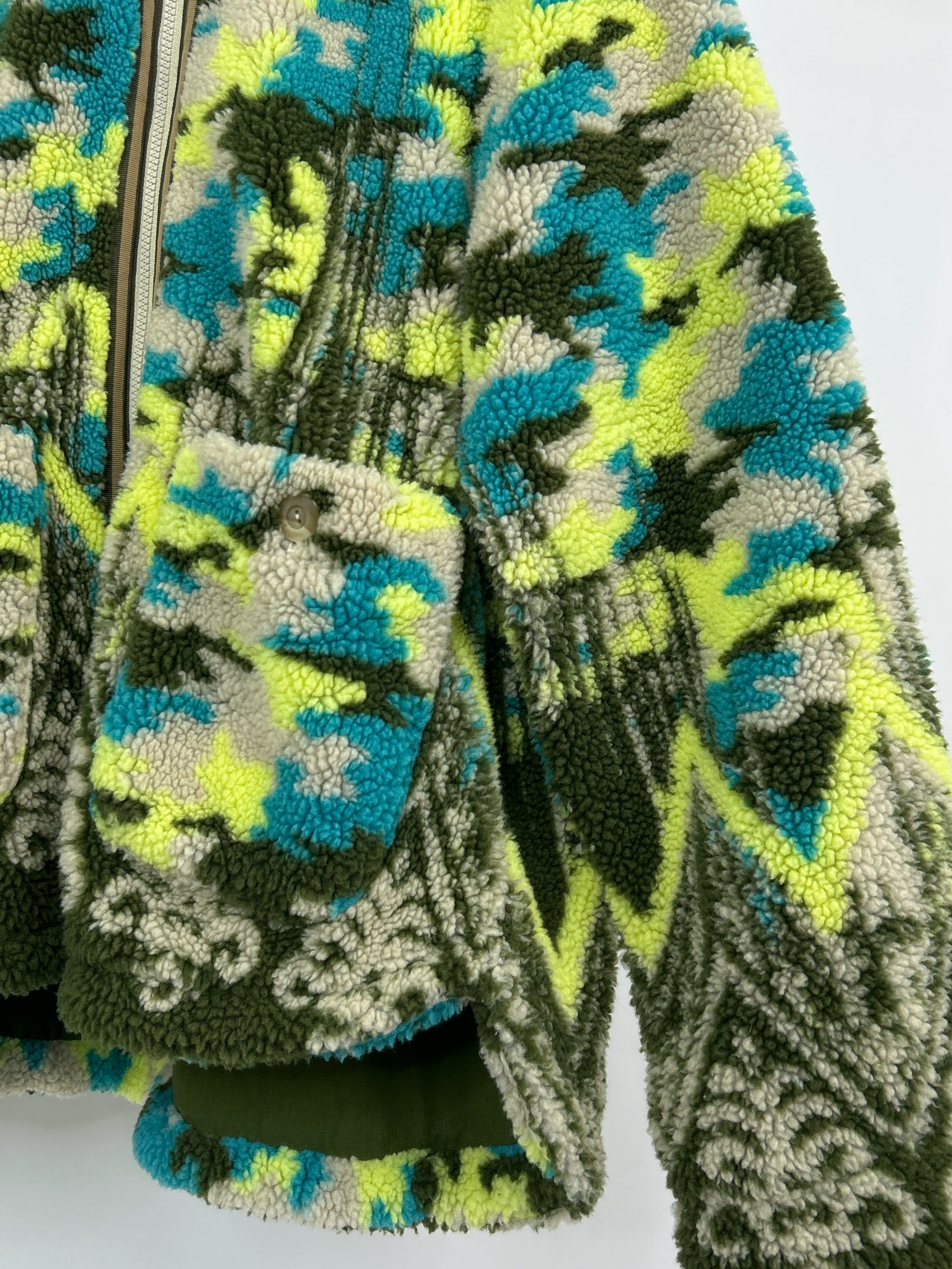 PILCRO Size L Beige and Blue Women Jacket