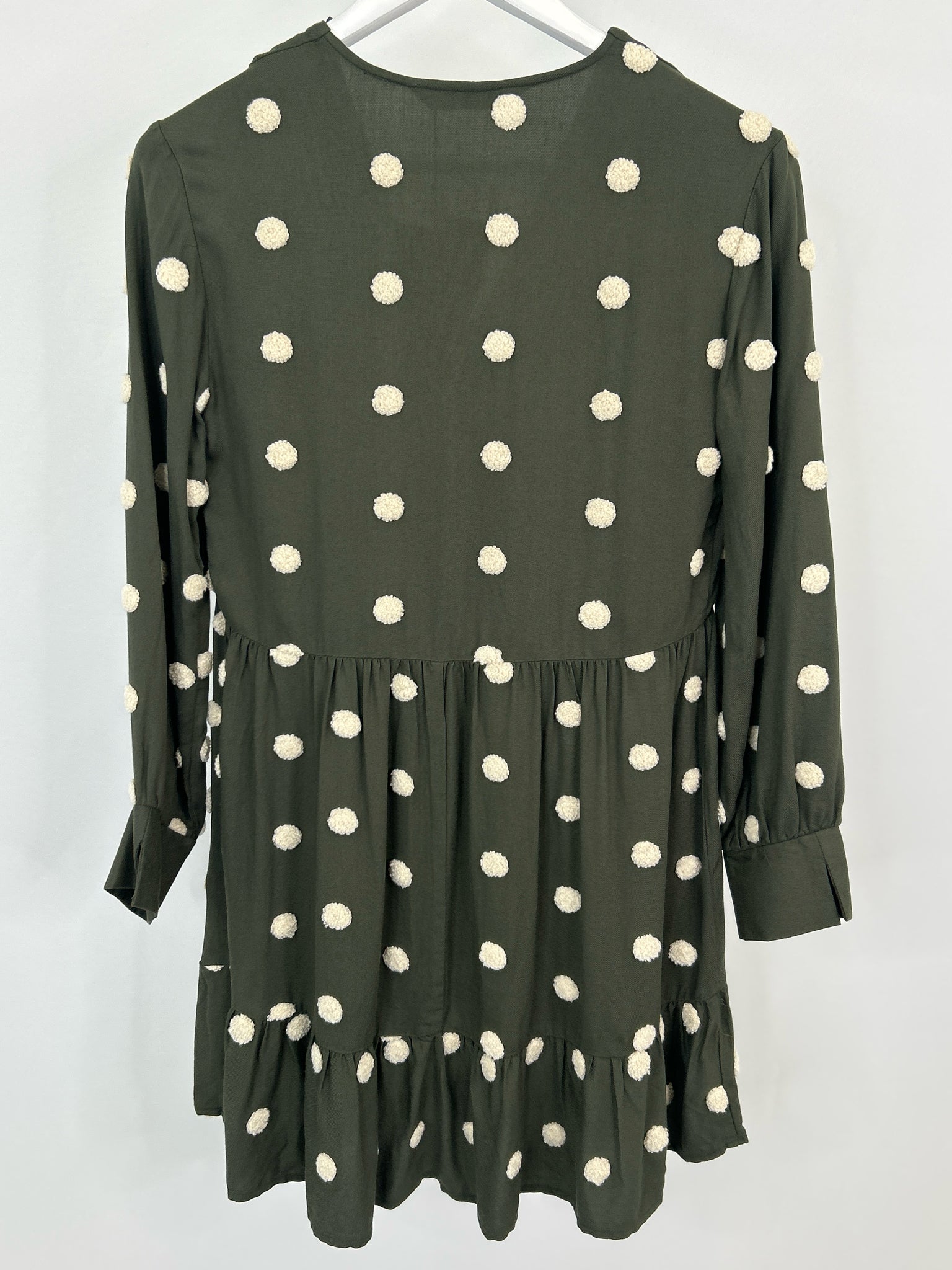ZARA Size XS Green Print Women Dress
