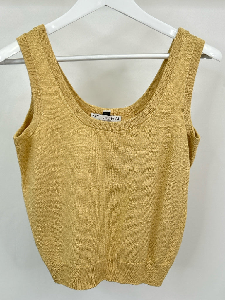 ST JOHN SEPARATES Women Size M Gold Sweater