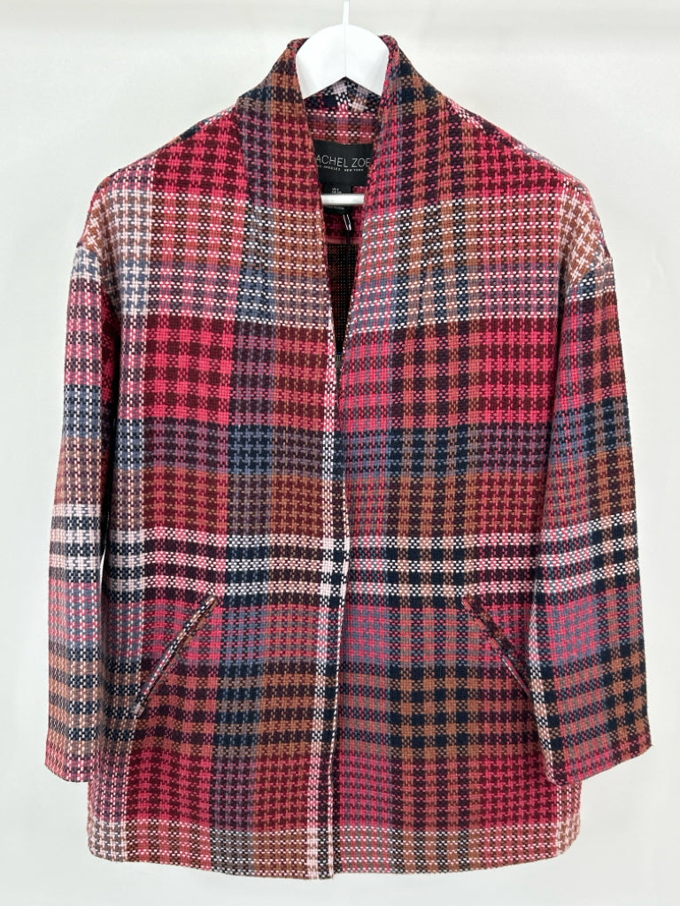 RACHEL ZOE Women Size S Red Plaid Jacket