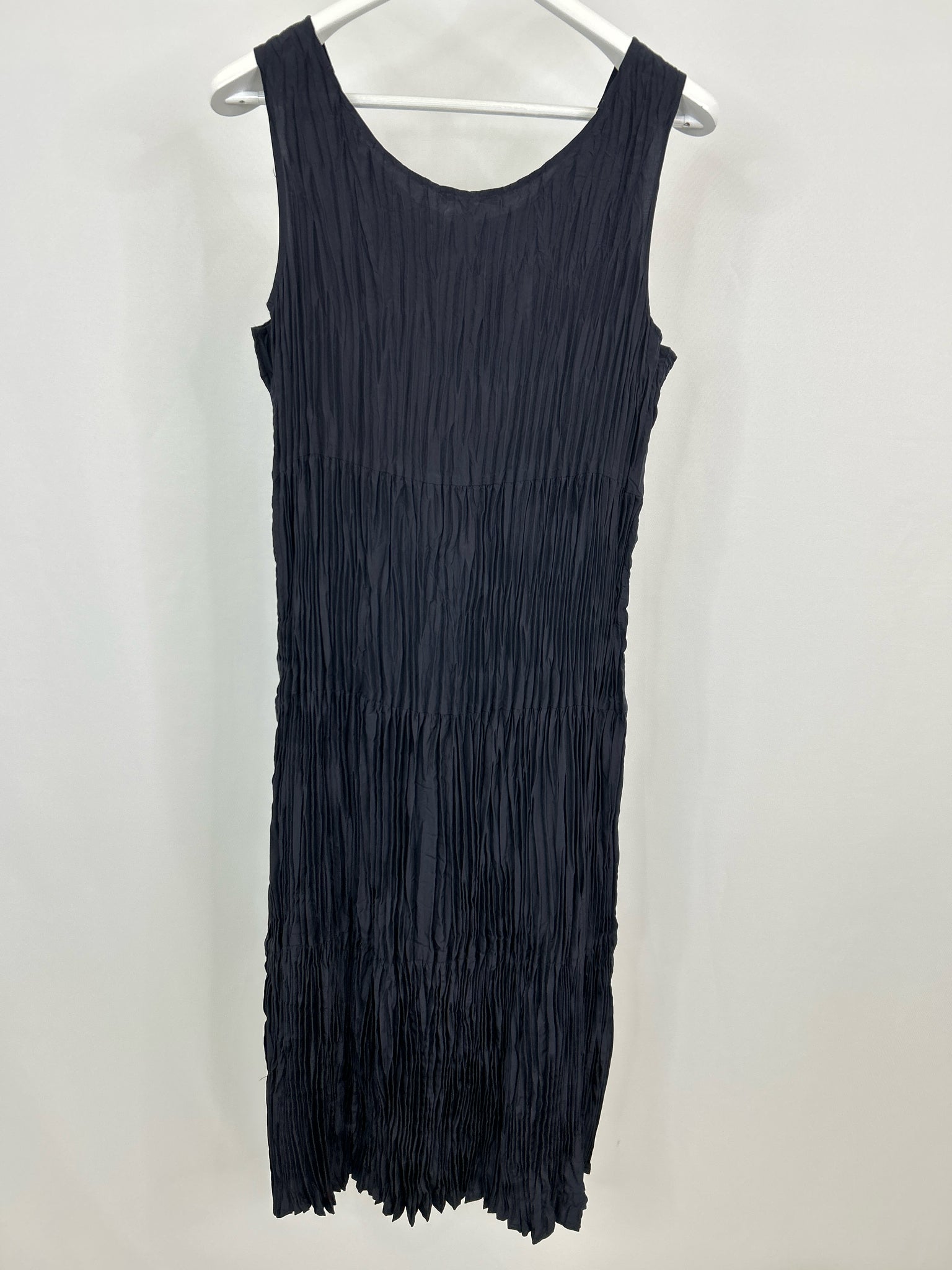 EILEEN FISHER Size L Navy Women Dress