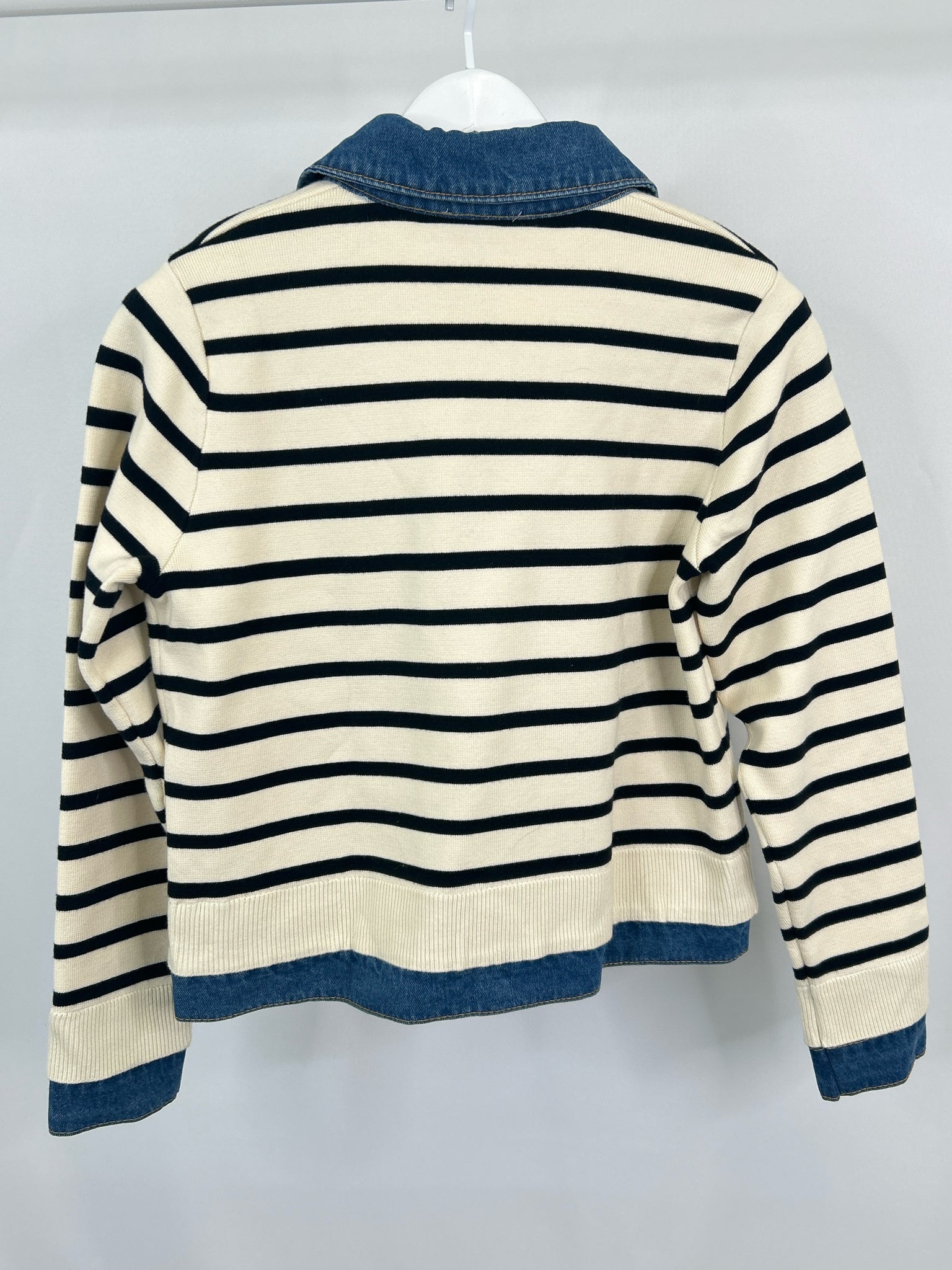 ENTRO Size S CREAM AND BLACK Women Cardigan