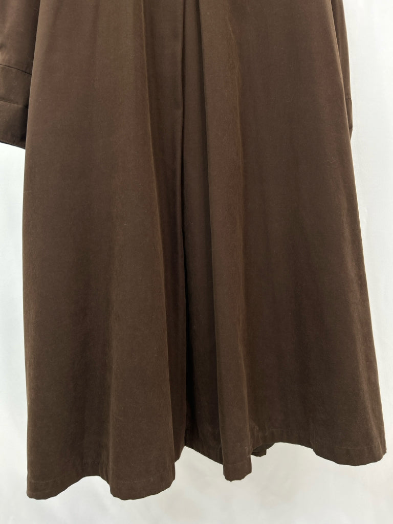 GALLERY Women Size 14 Brown Raincoat