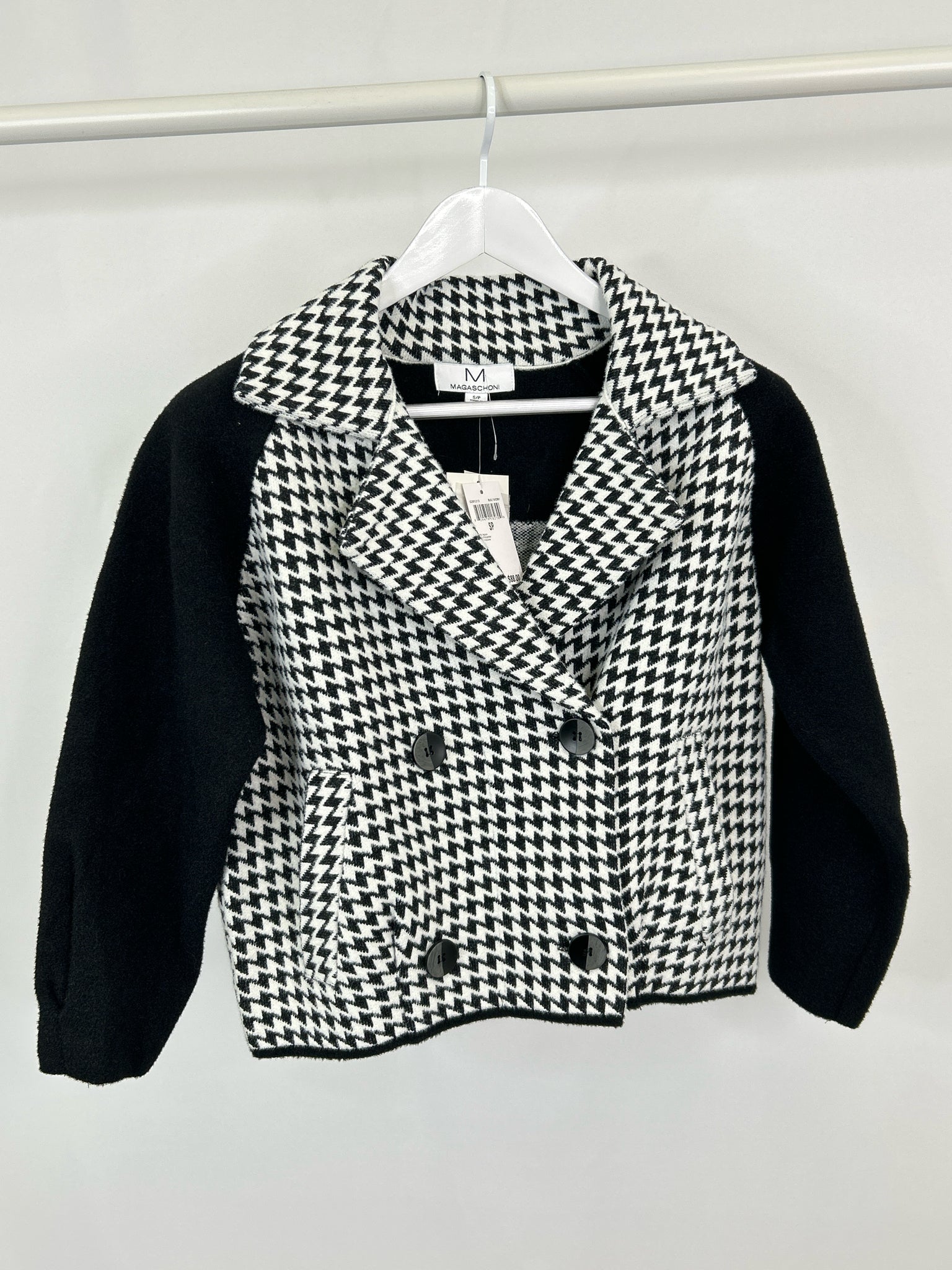 MAGASCHONI Size S/P Black & White Women Jacket NWT