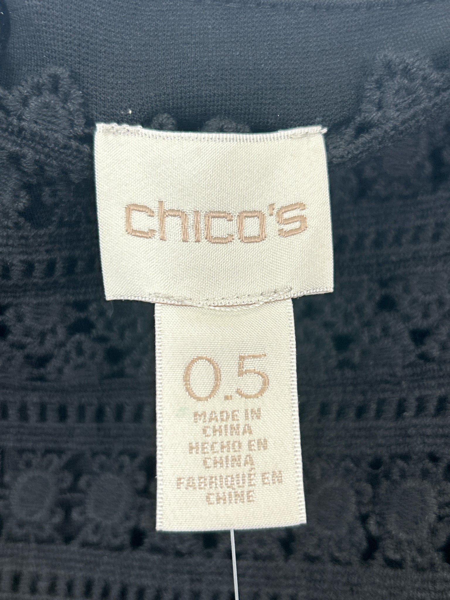 CHICO'S Size 6 Black Women Dress