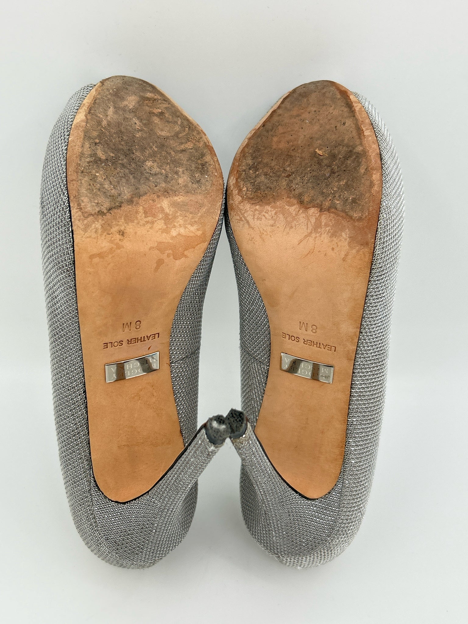 BADGLEY MISCHKA Size 8M Silver Women Pumps