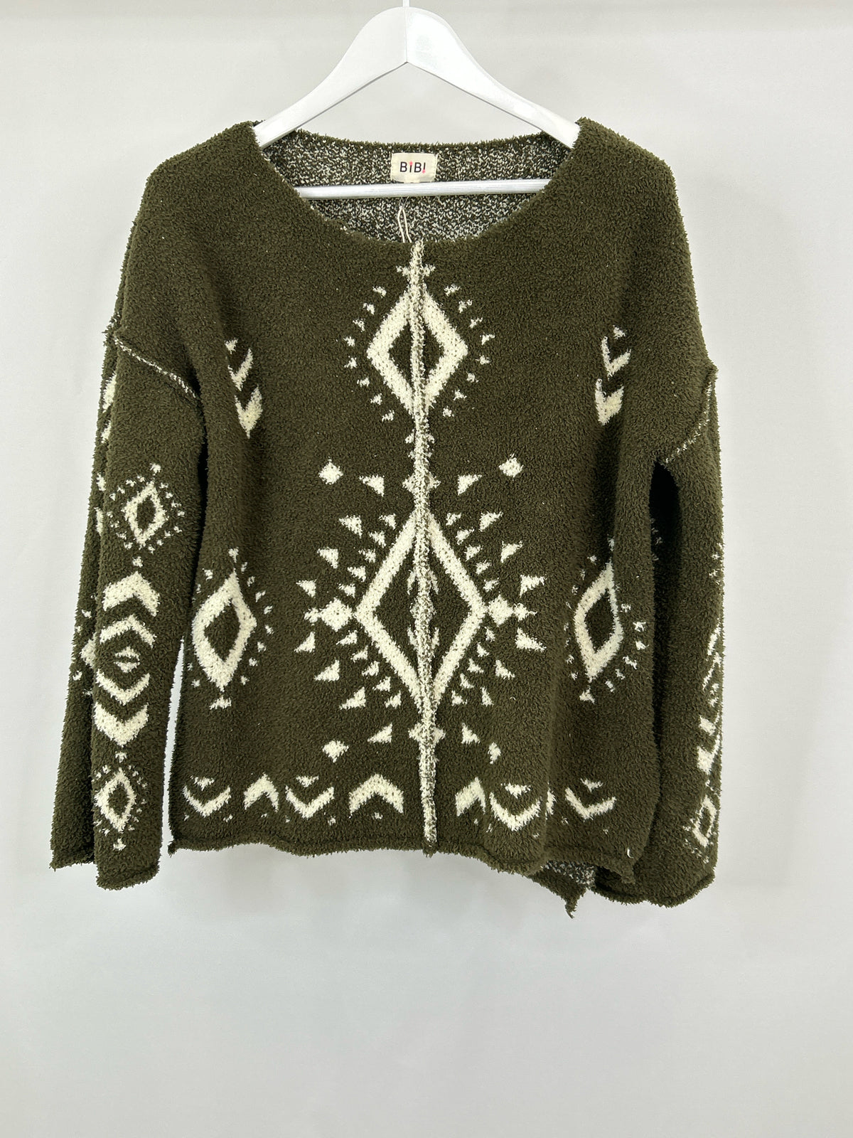 BIBI Size S OLIVE GREEN Women Sweater