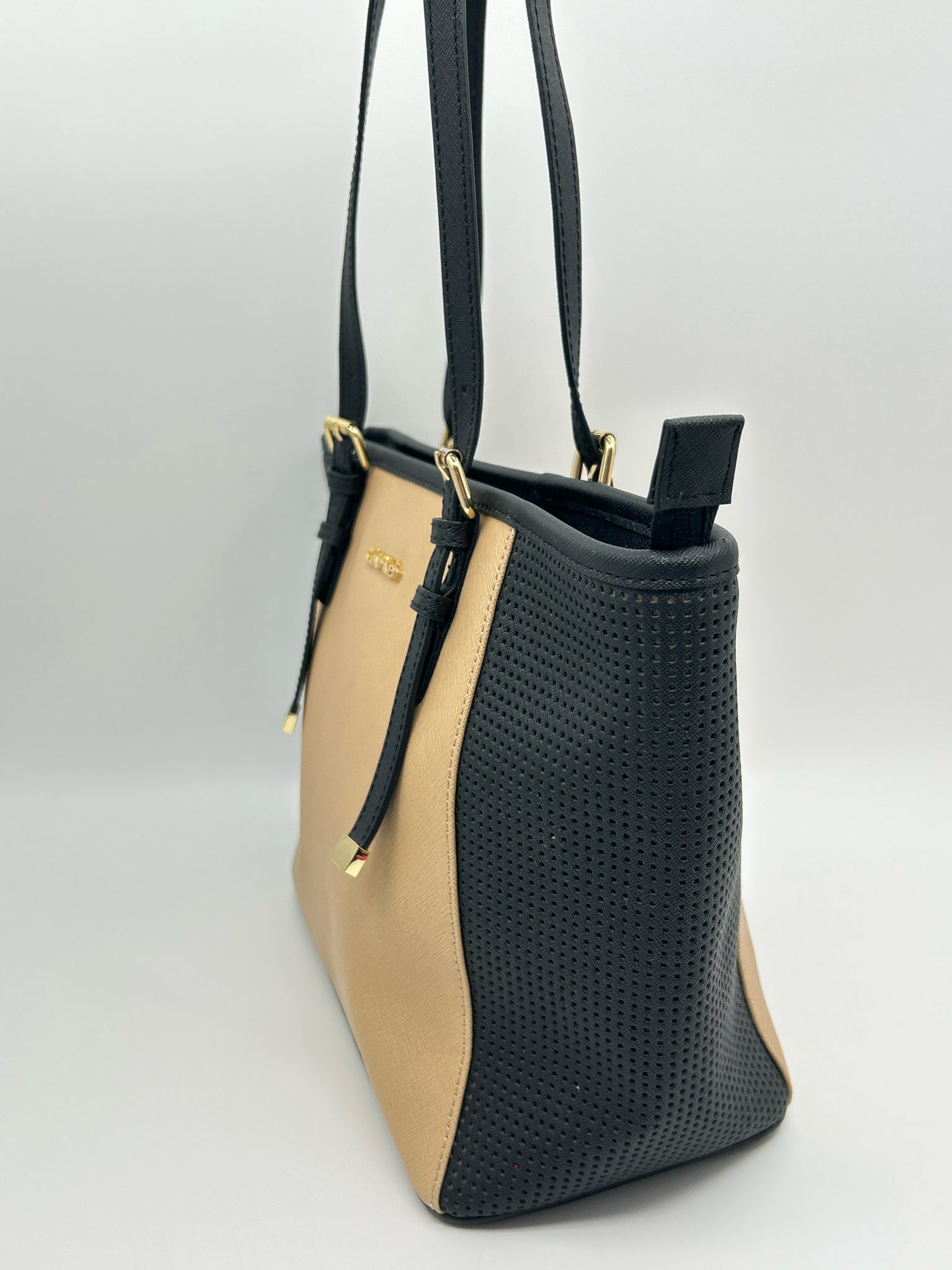 CALVIN KLEIN Beige & Black Women Tote