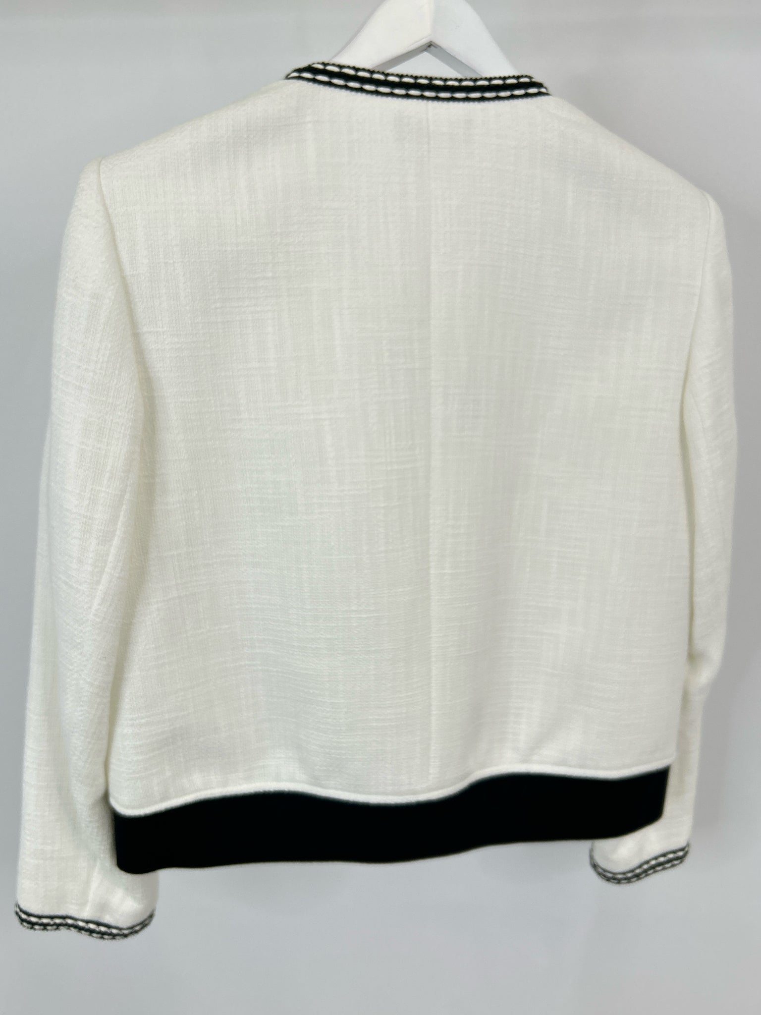KARL LAGERFELD NWT Size 14 White and black Women Jacket