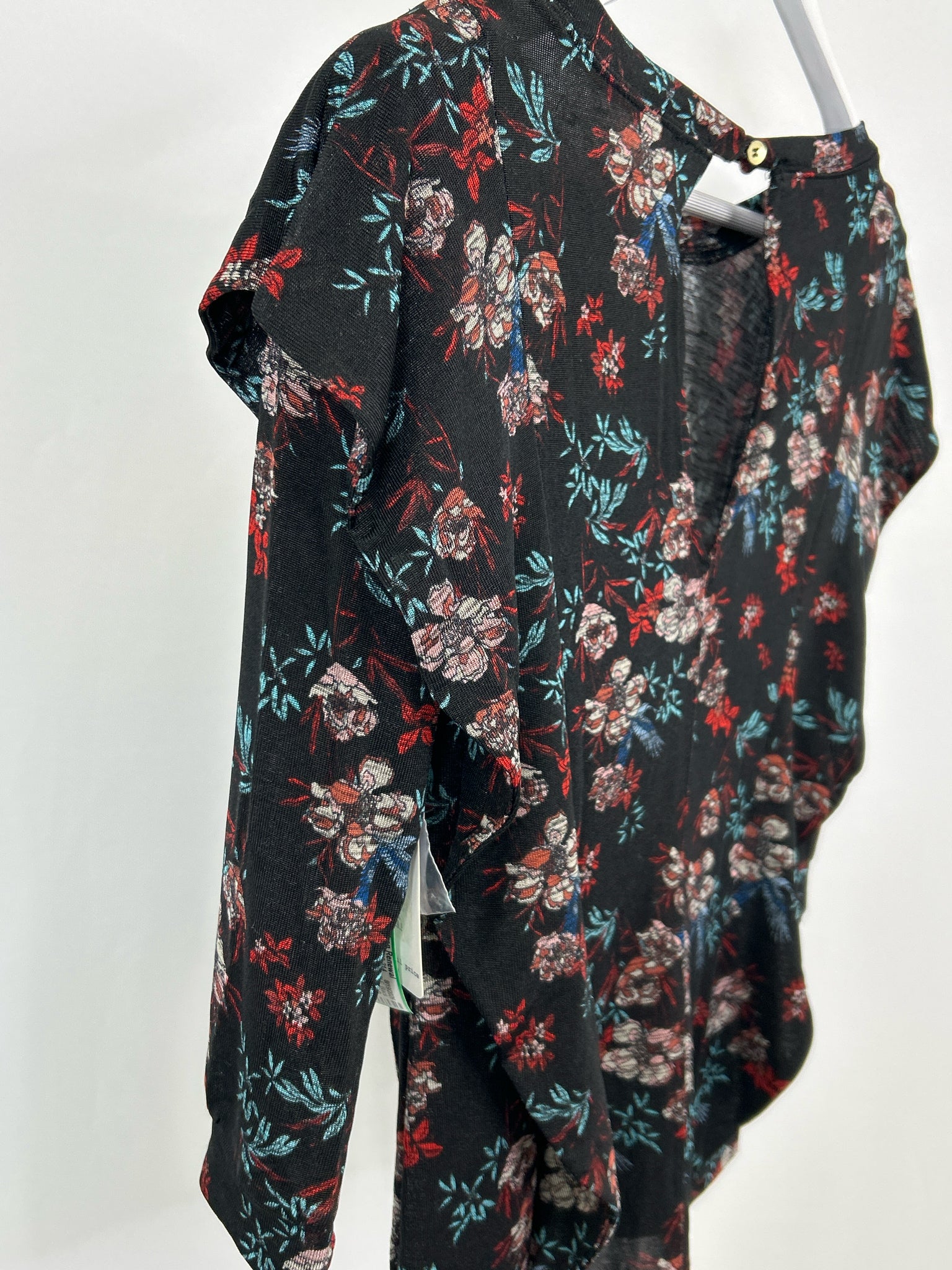 FREE PEOPLE Size XS Black Floral Women Top