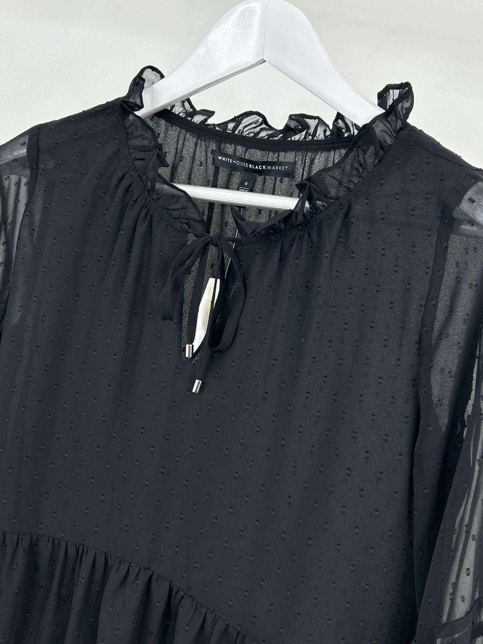 White House Black Market Size 4 Black Women Top