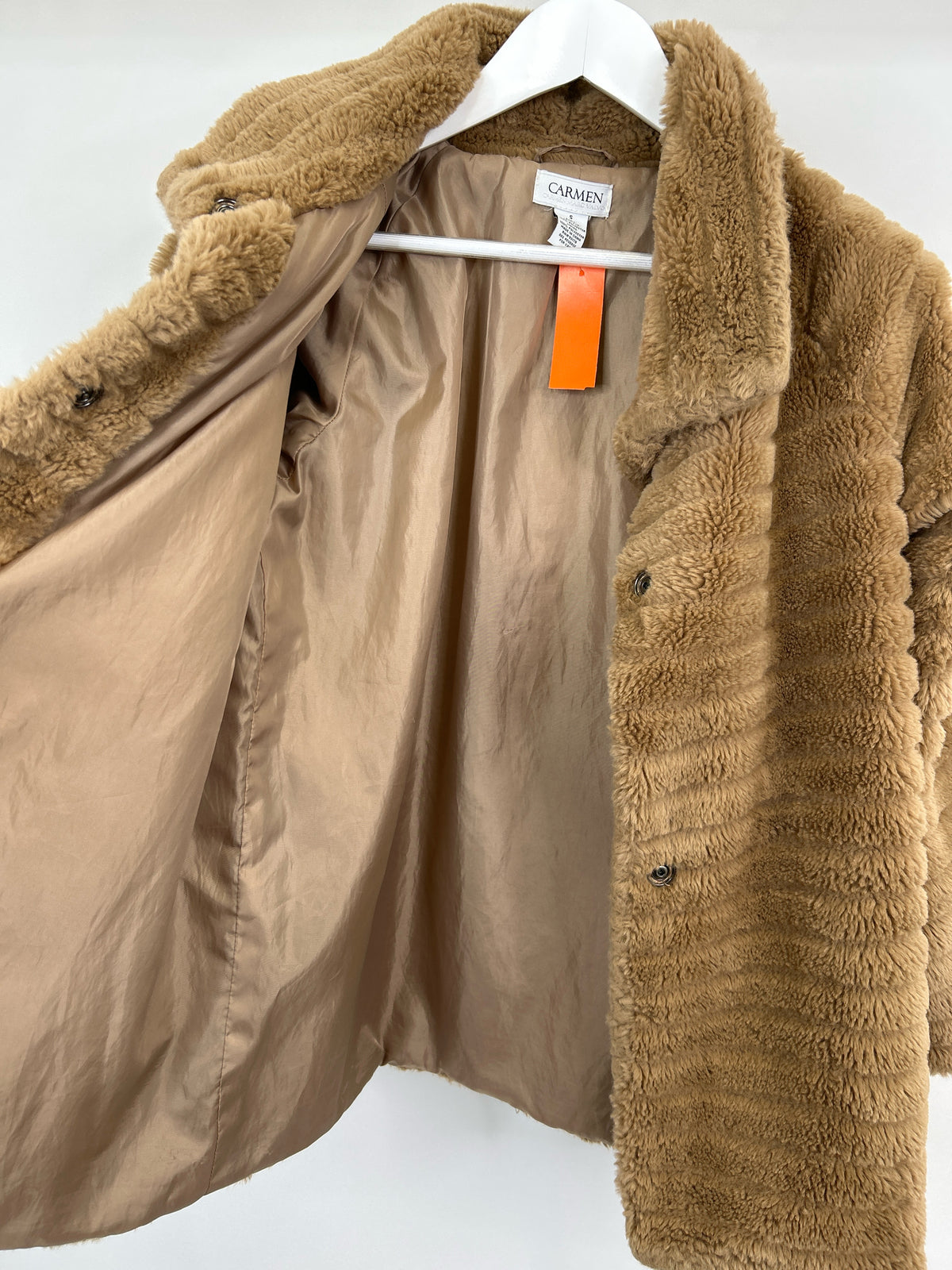 CARMEN MARC VALVO Size S Light Brown Women Coat