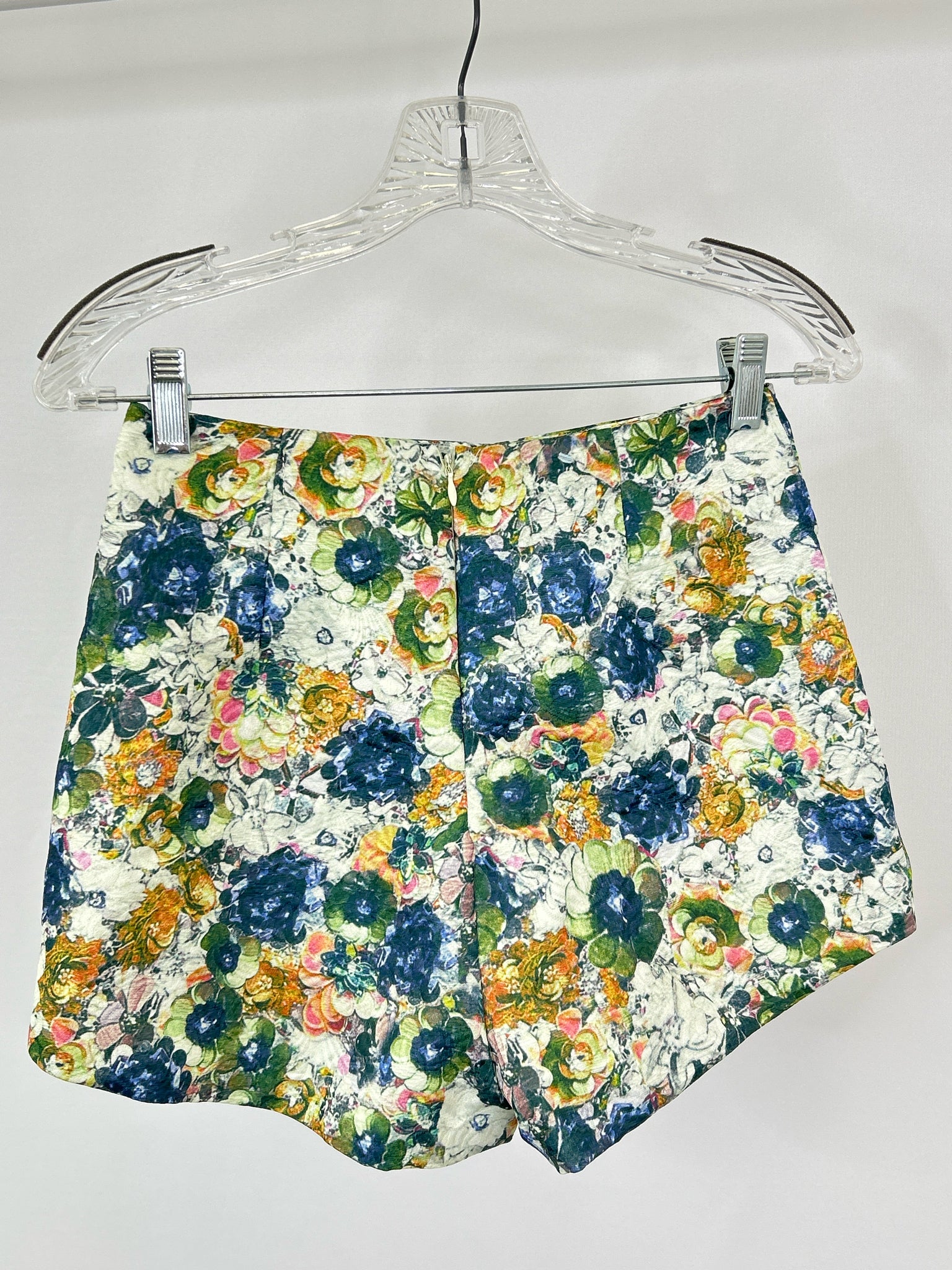 Nichole Lynne Size S Green Floral Women 2-Piece w/shorts