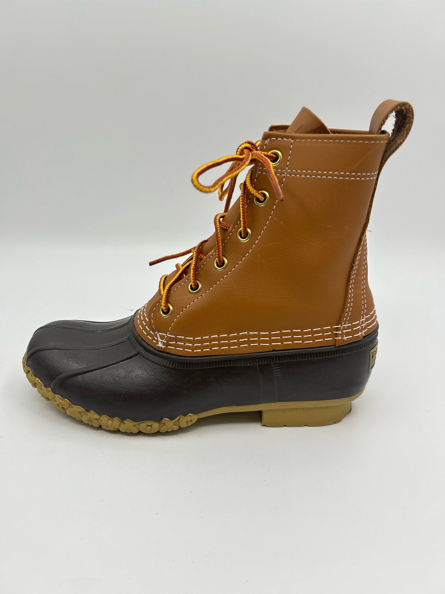 LL BEAN Size 7M TAN AND BROWN Women Boots
